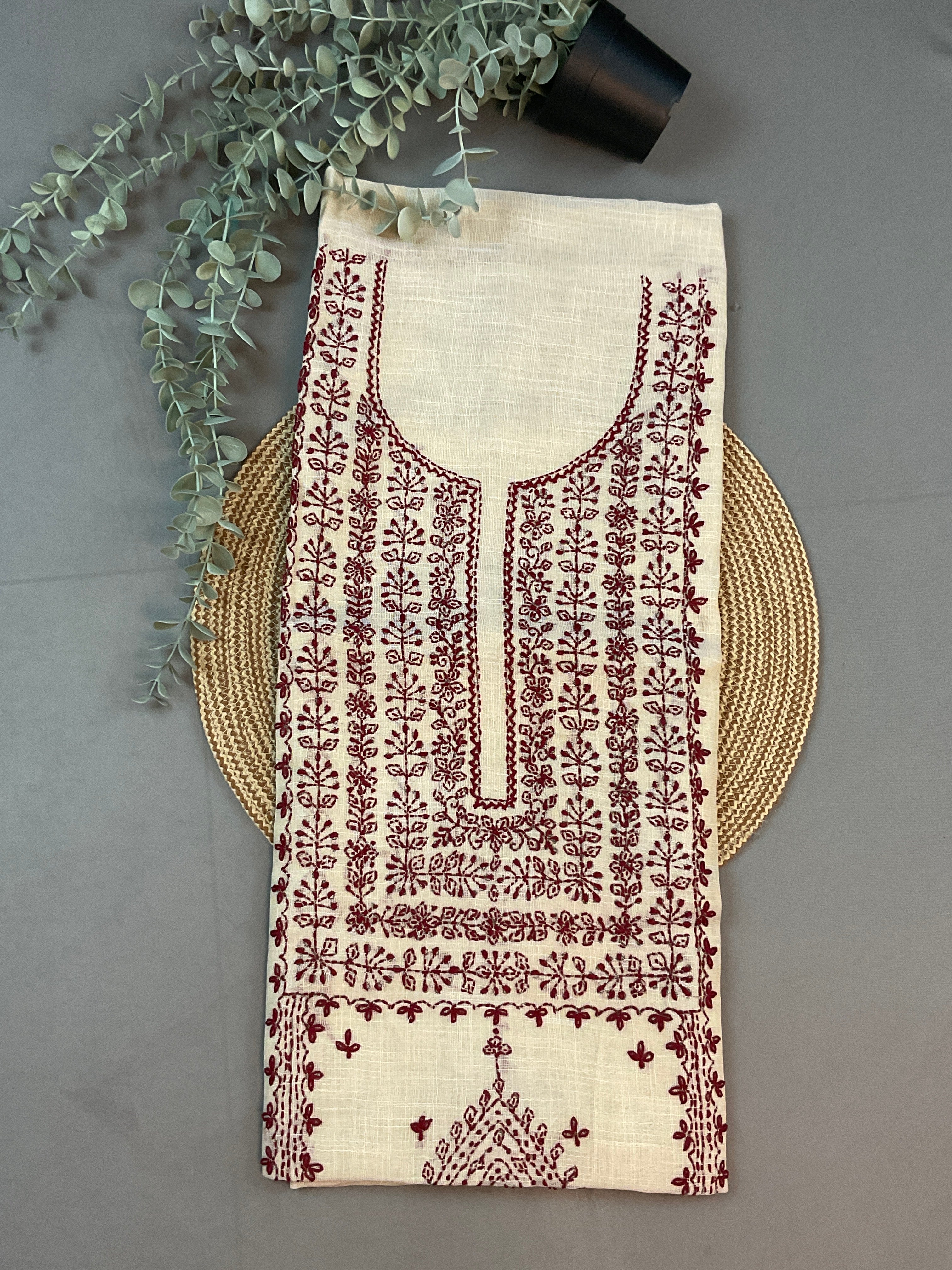 Kalamkari Threadwork Dress Material