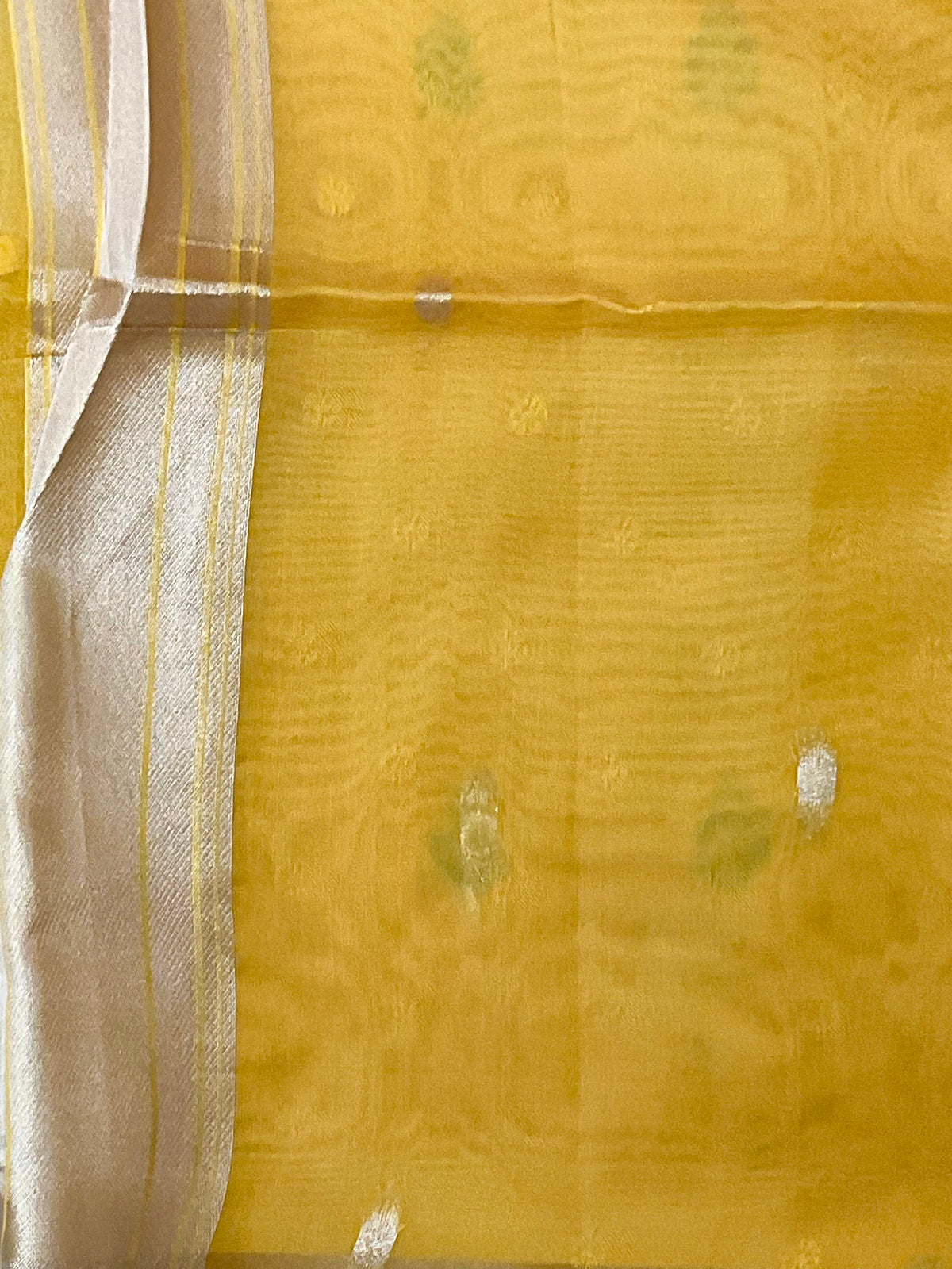 Vibrant Yellow Jamdani Silk Saree with Paithani-Style Mustard Pallu with blouse