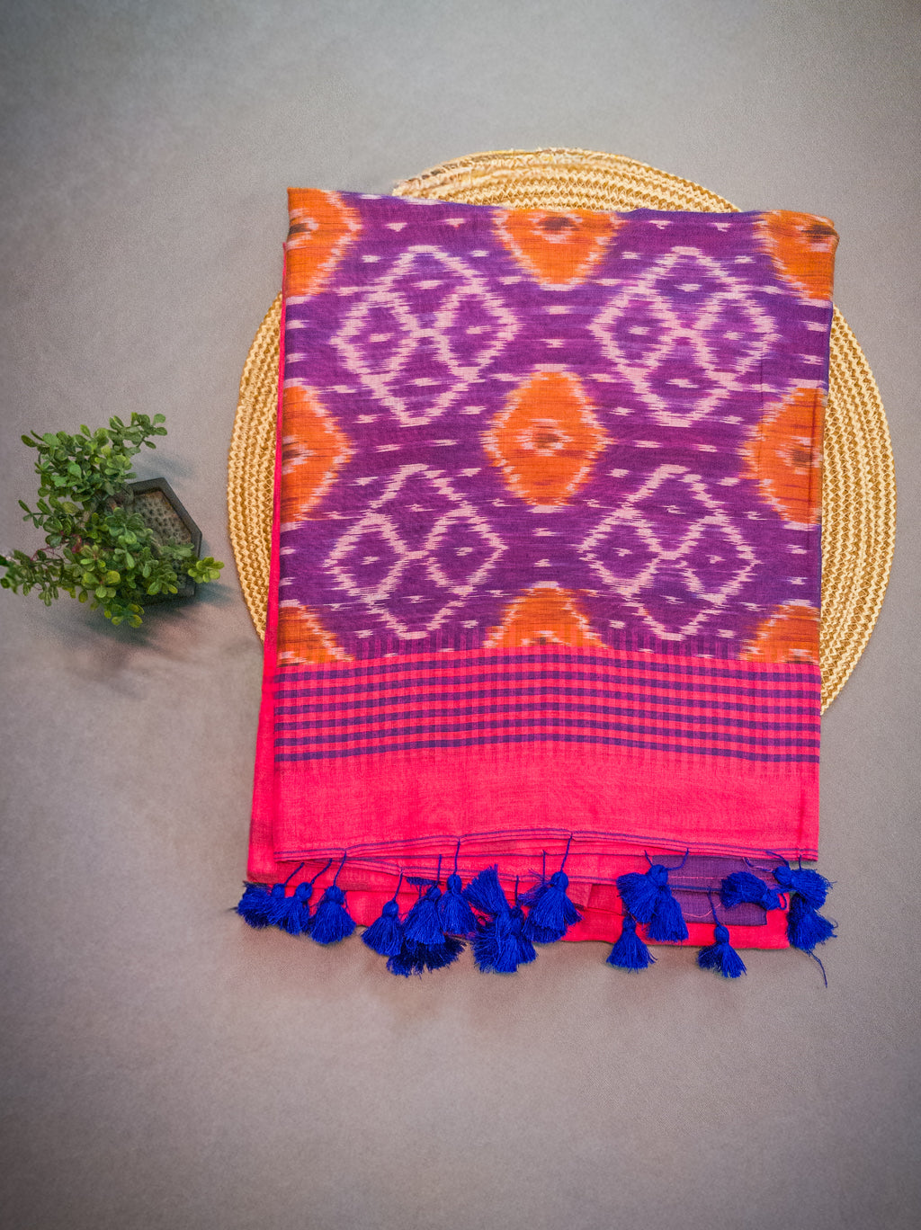 Pink Pochampally Cotton Saree