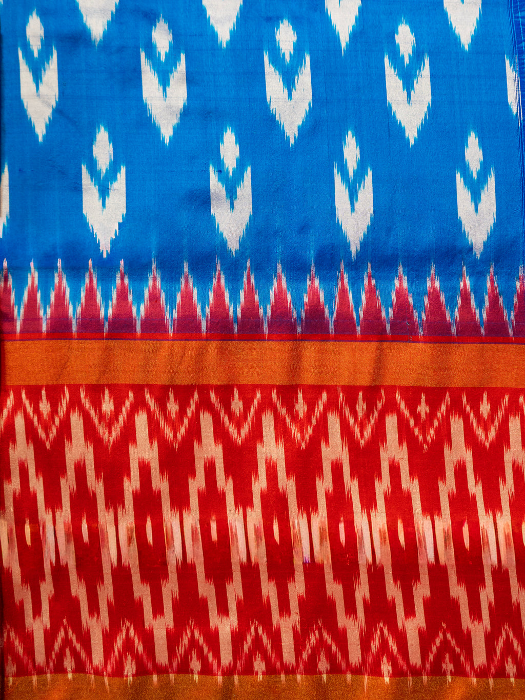 Blue Pochampally Ikat Silk Saree