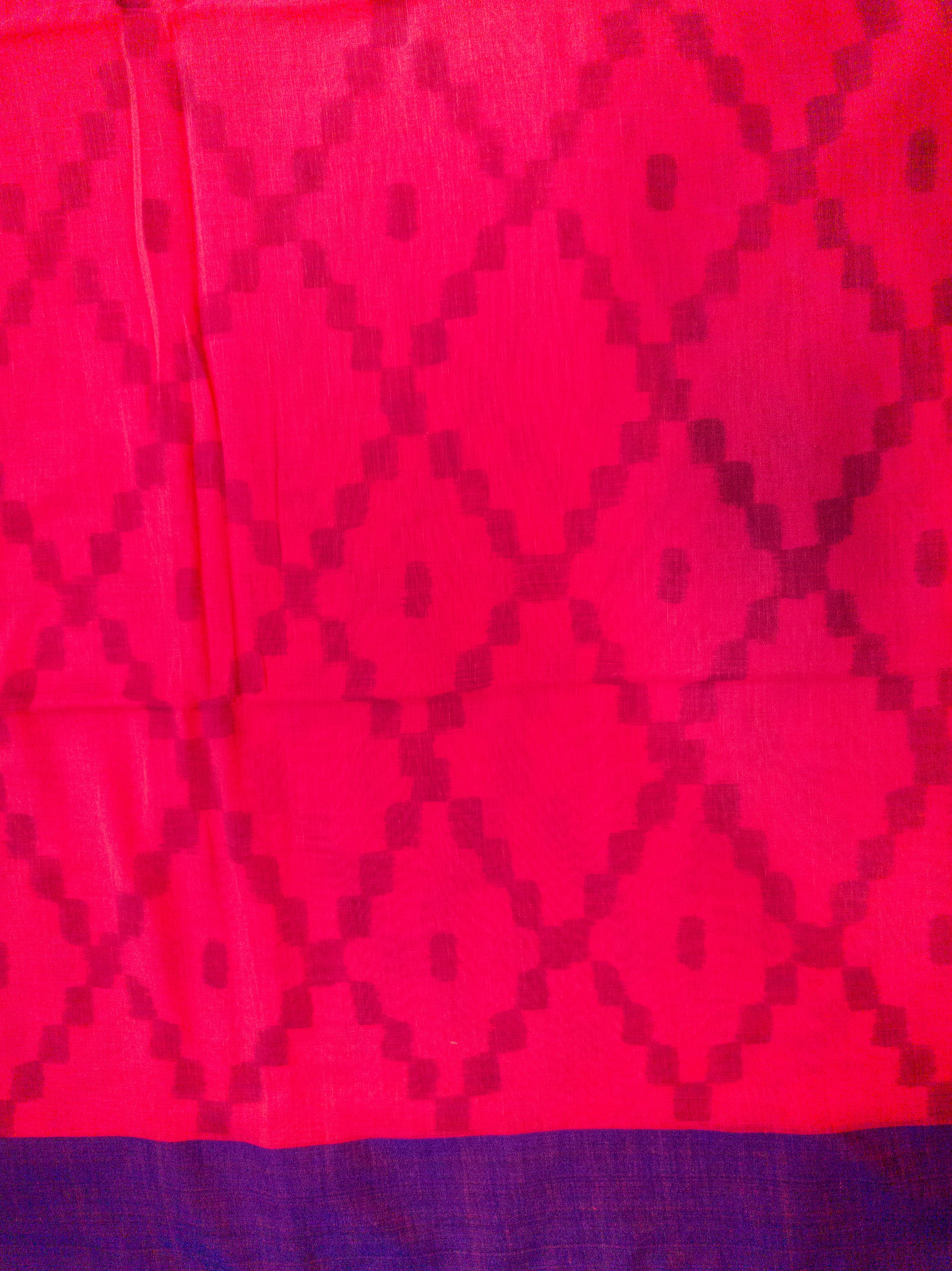 Pink Pochampally Cotton Saree