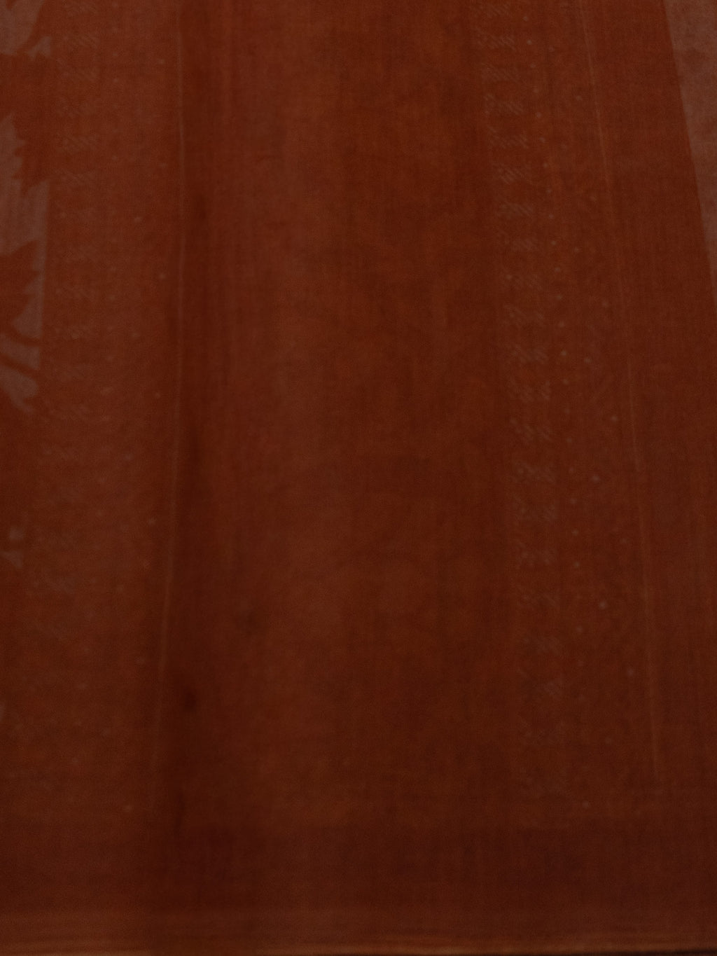 Light Blue & Orange Kalamkari Floral Cotton Saree