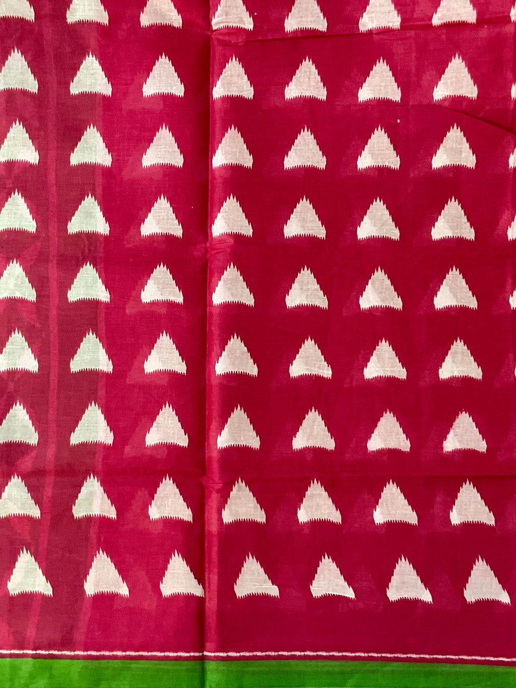 Pink Floral Printed Cotton Saree with Blouse
