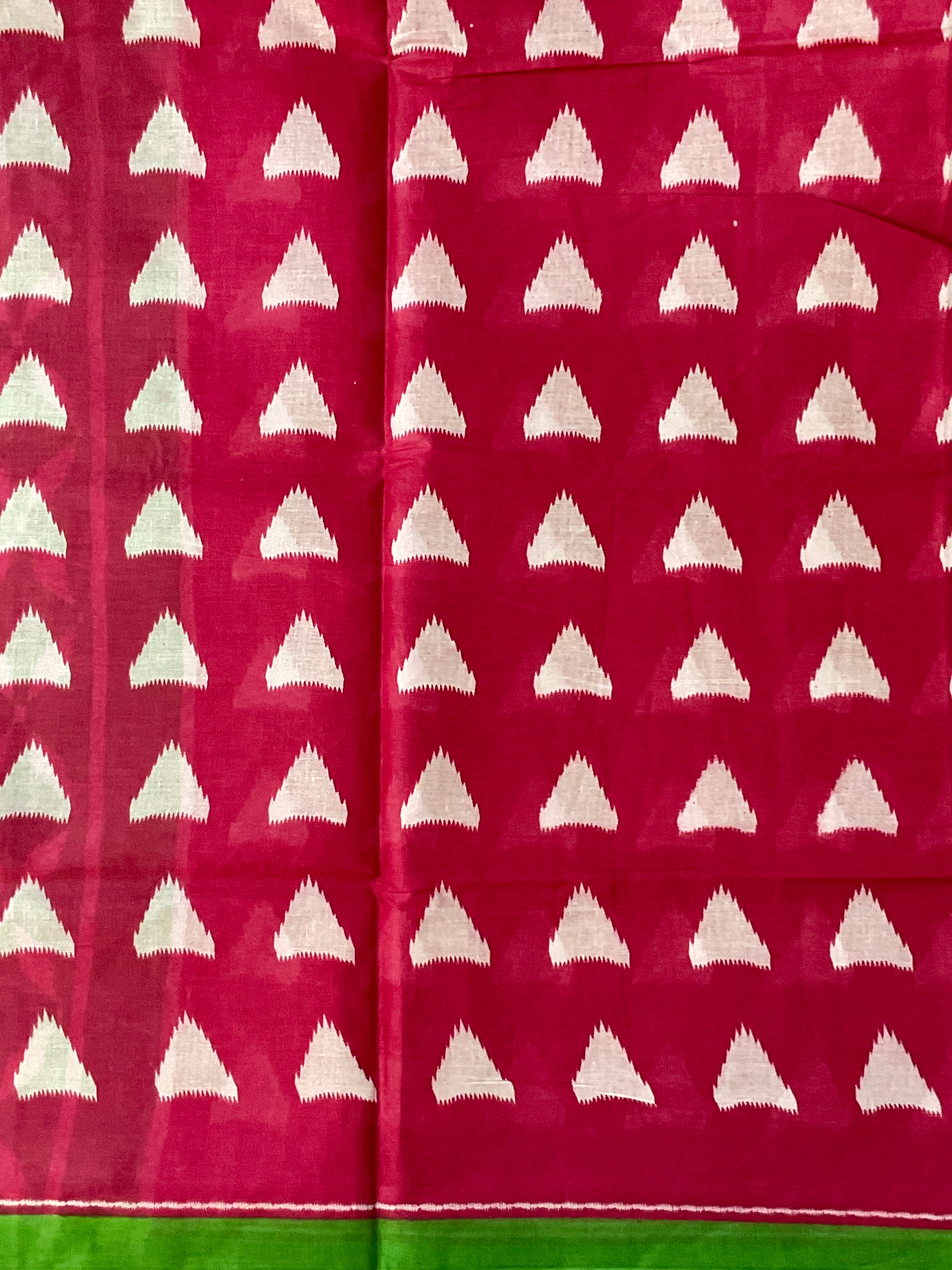 Pink Floral Printed Cotton Saree with Blouse