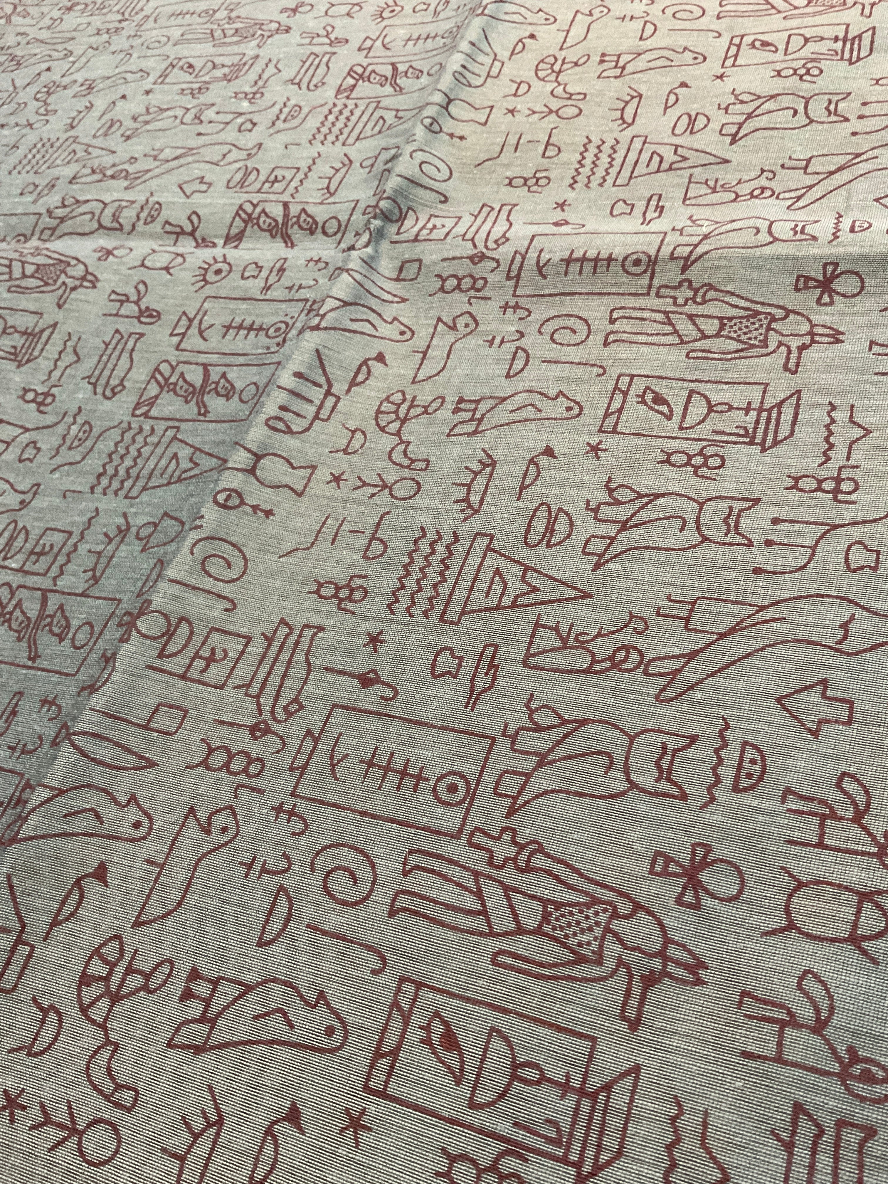 Handloom cotton silk saree in Kalamkari Vareli printing all over with blouse — mustard saree with grey pallu
