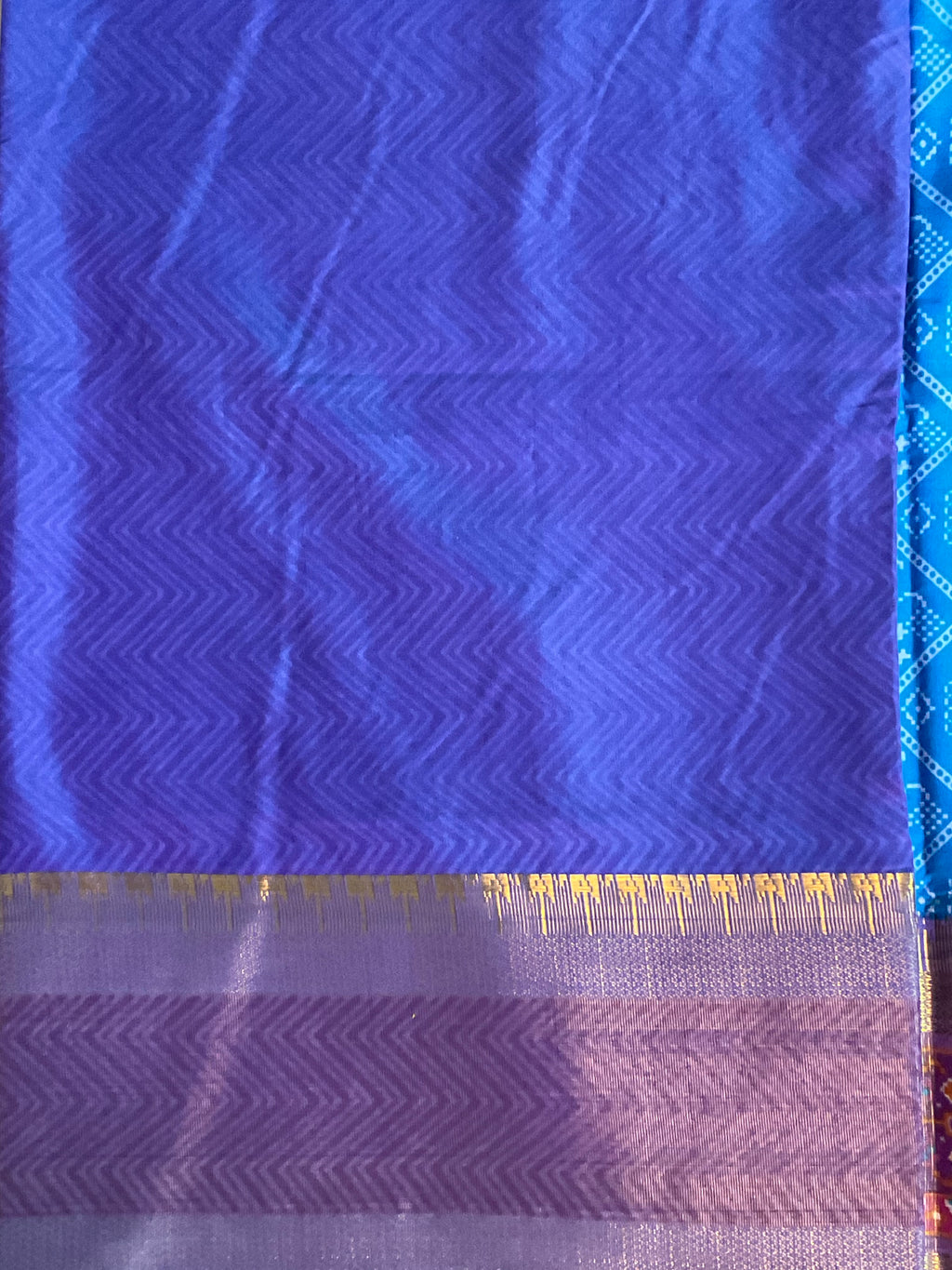 Royal Blue Patola Silk Saree