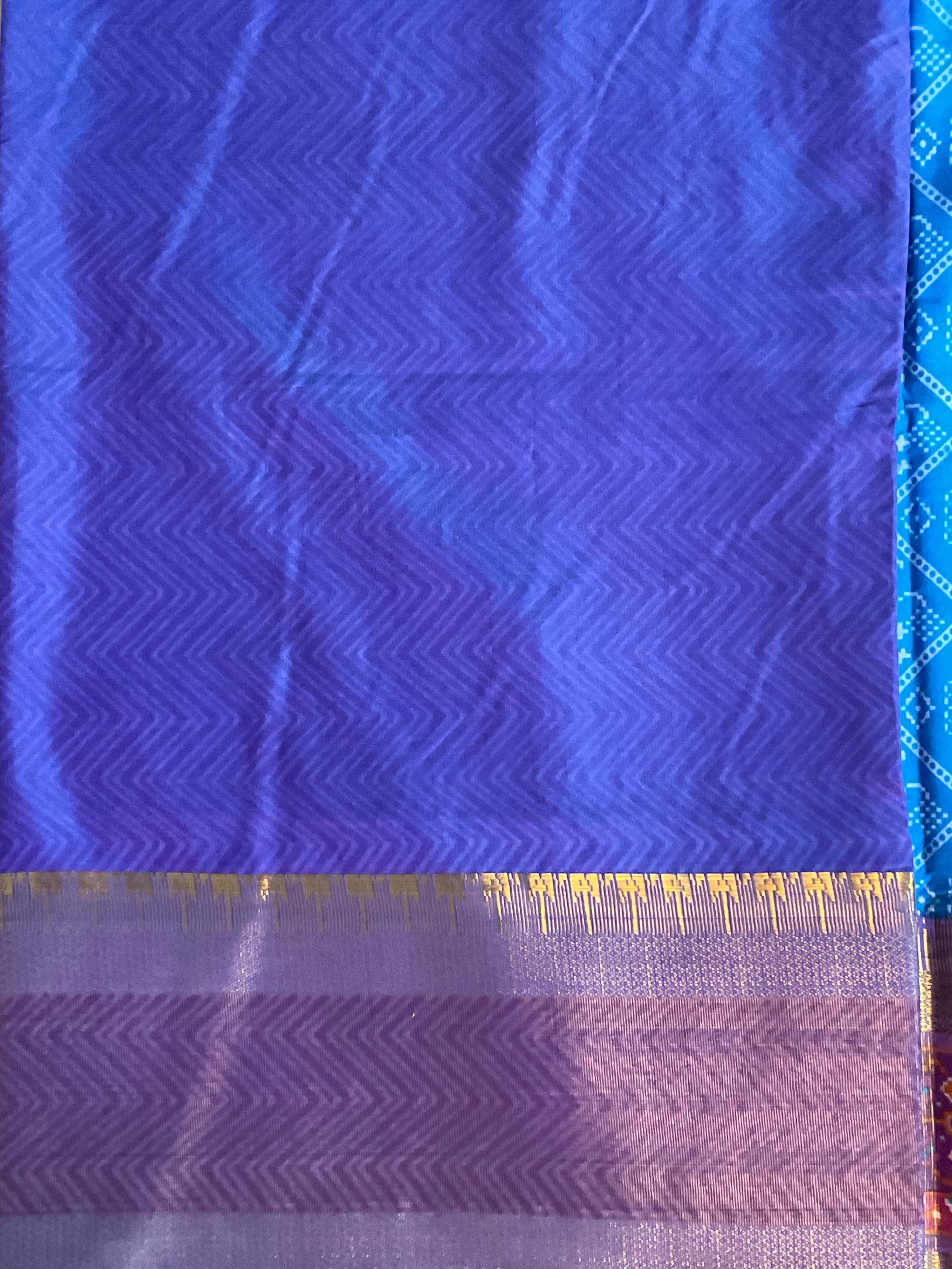 Royal Blue Patola Silk Saree