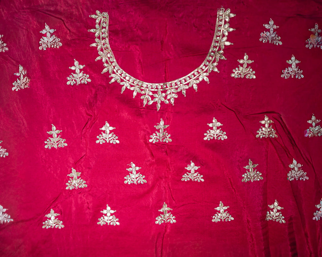 Pink Pure Silk Bandhani Saree – Heavy Embroidery with Zari Pallu Designer Saree