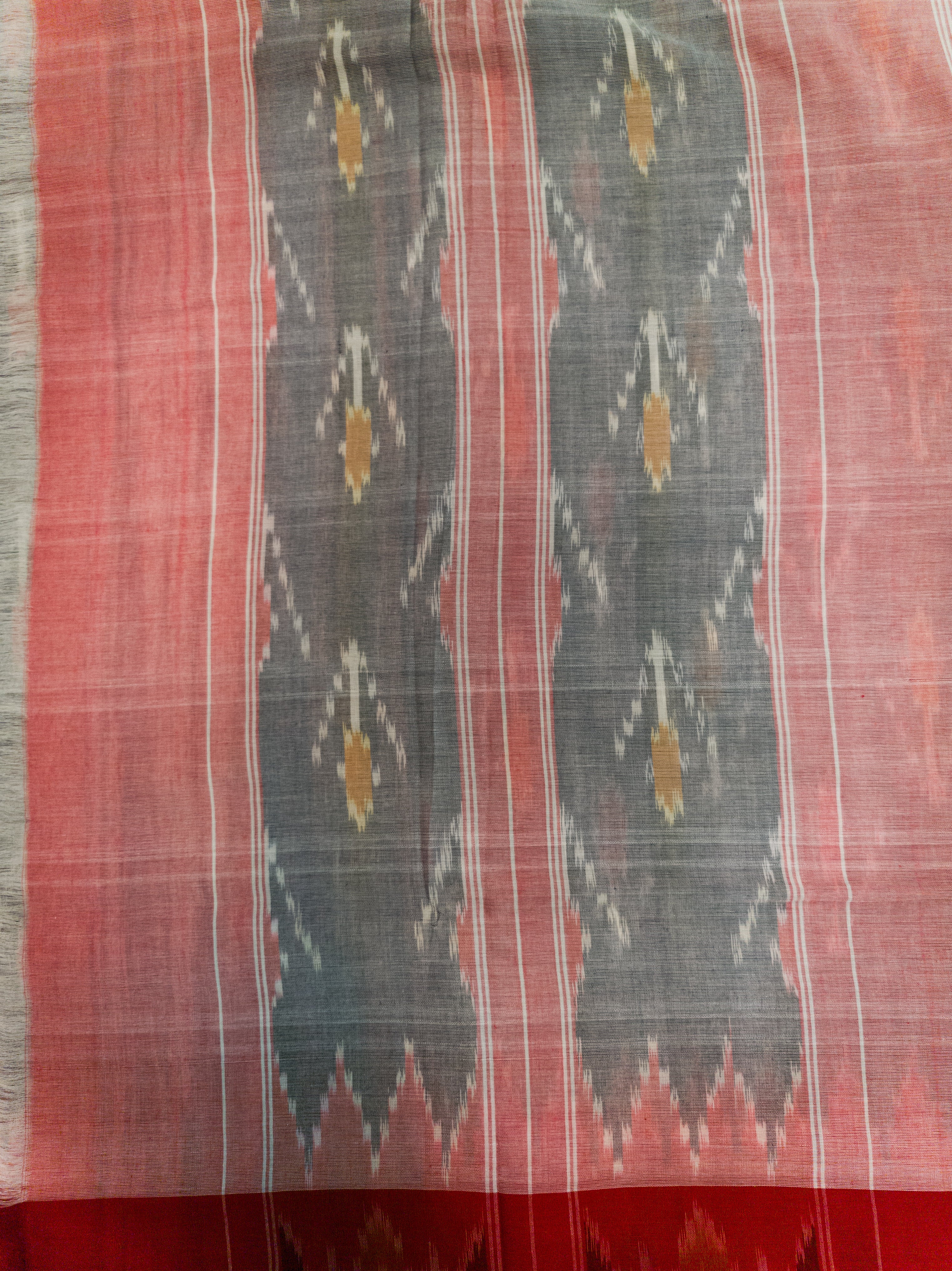 Grey Pochampally Cotton Saree