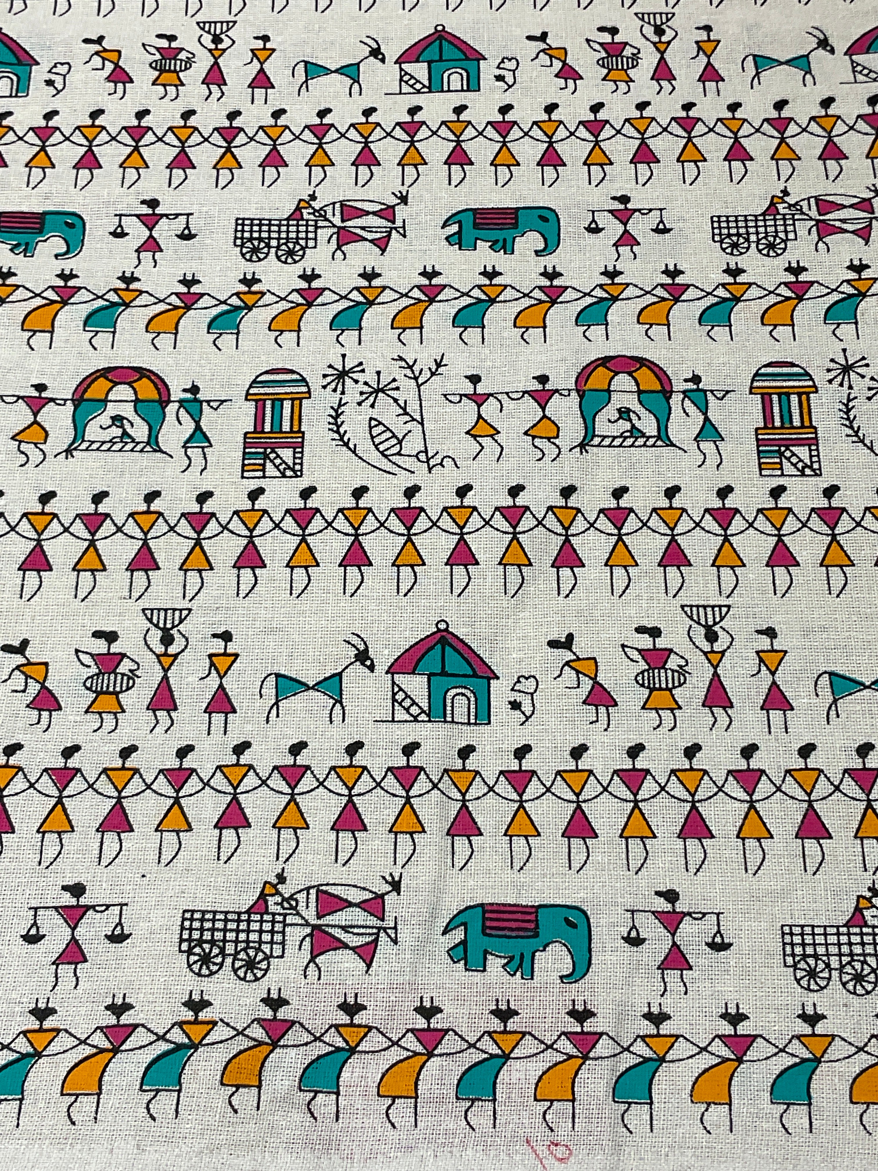 Kalamkari Vareli Printed Cotton Fabric