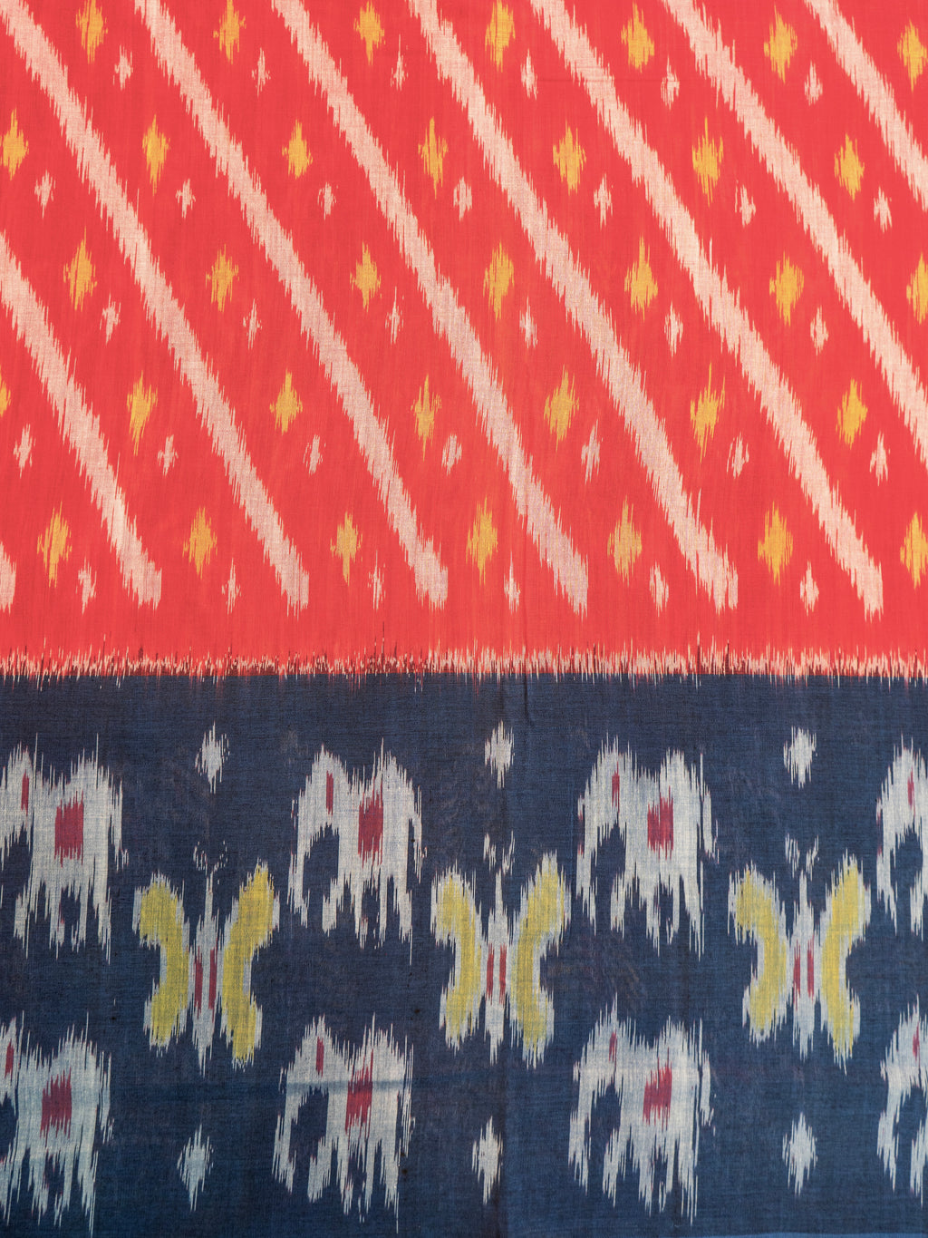 Red Pochampally Cotton Saree