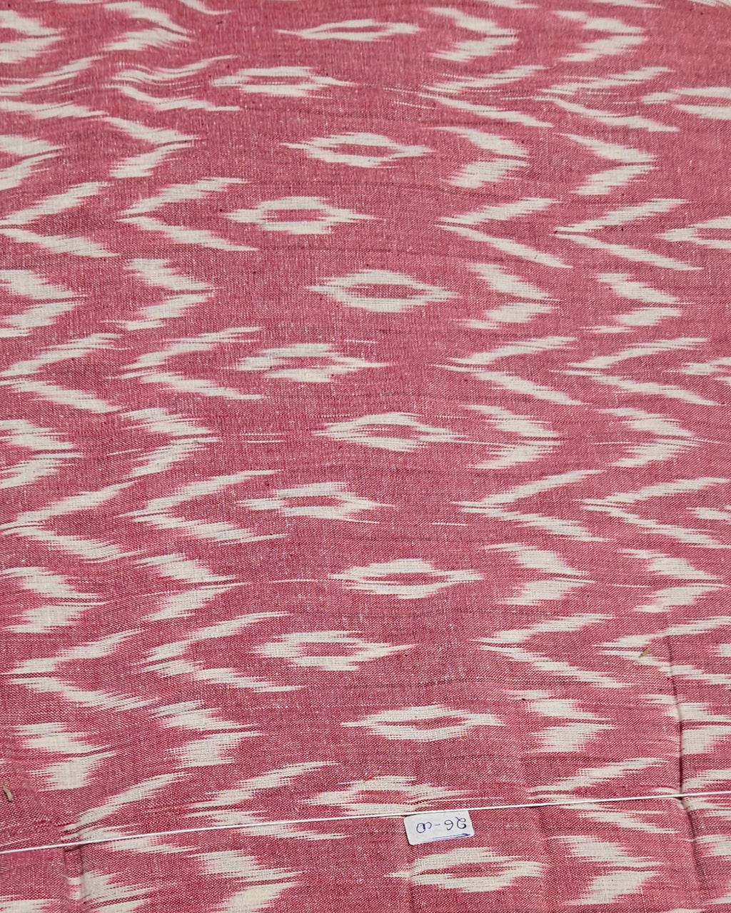 Deep Pink Pochampally Ikkat Handloom Cotton Fabric (Per Metre)