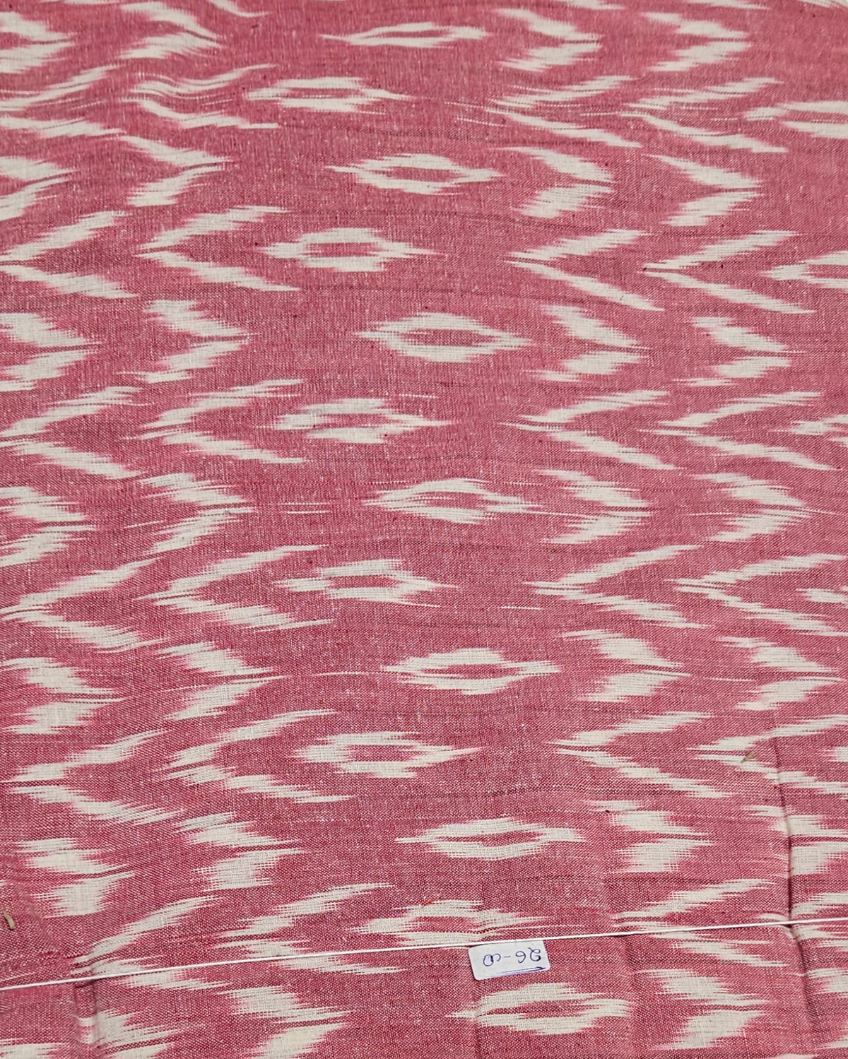 Deep Pink Pochampally Ikkat Handloom Cotton Fabric (Per Metre)