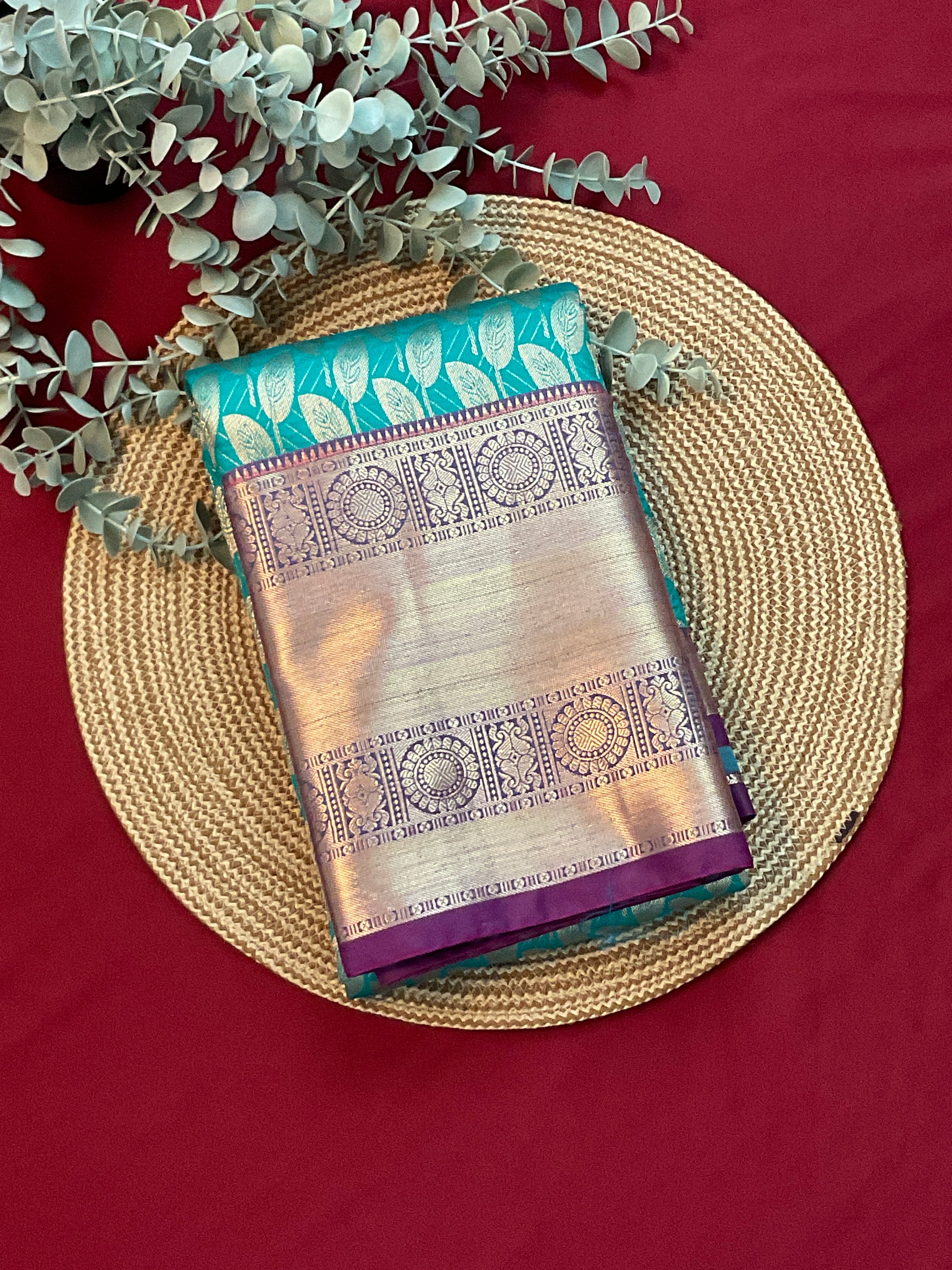 Algae Green Kanchivaram Silk Saree