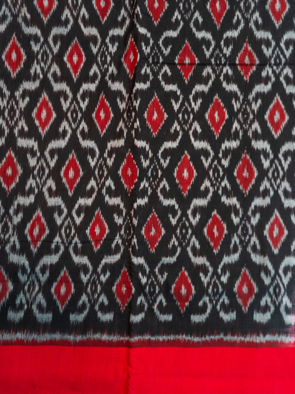 Black Pochampally Cotton Saree