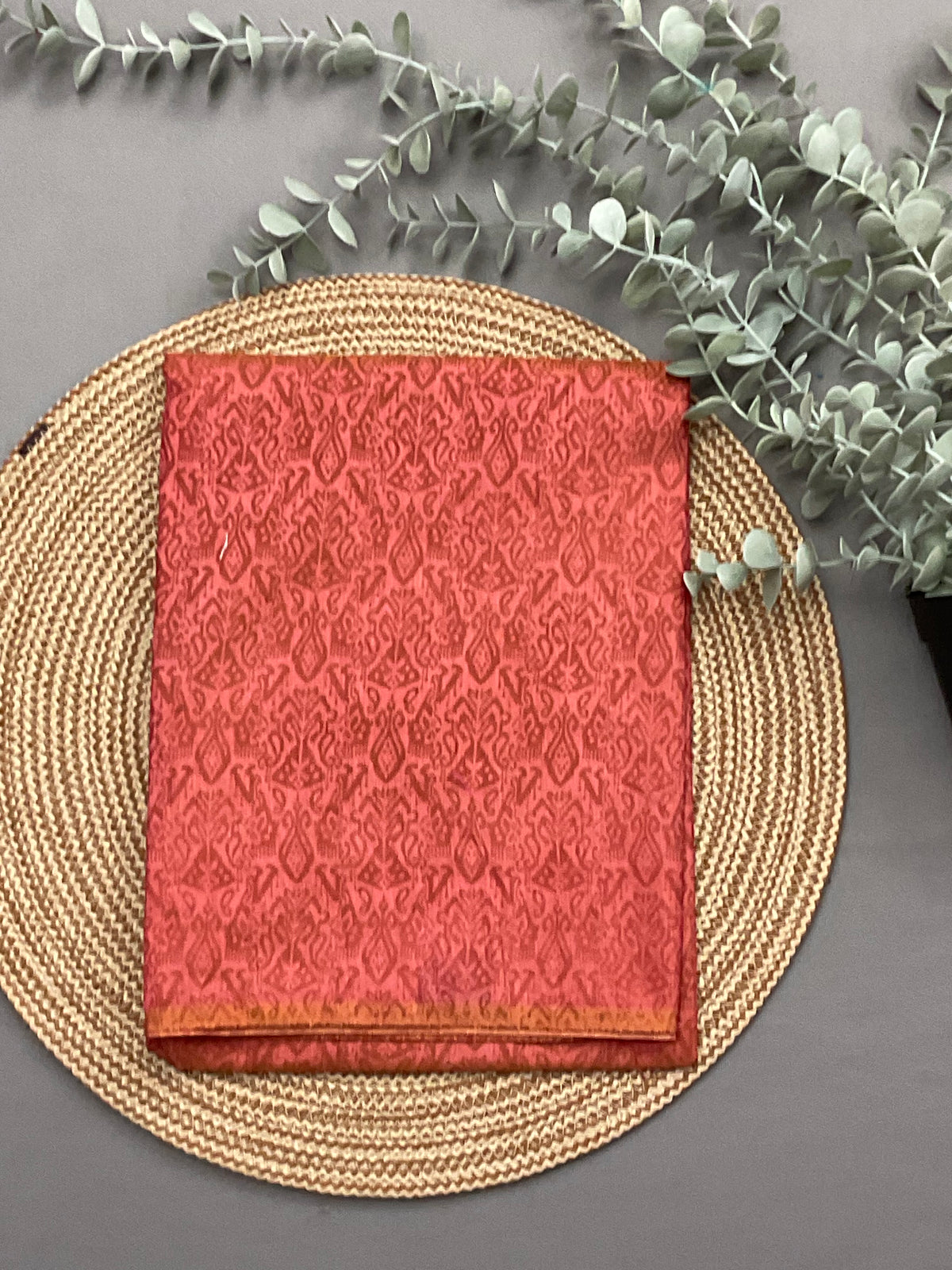 Red designer bottom fabric for mustard patola print suit set