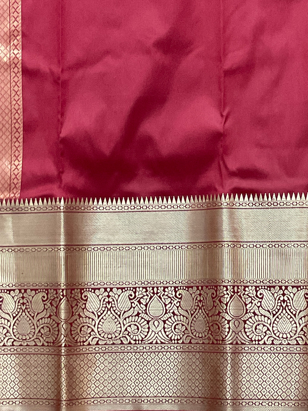 Mustard Kanchipuram Silk Saree – Red Contrast Pallu & Red Heavy Border with Blouse