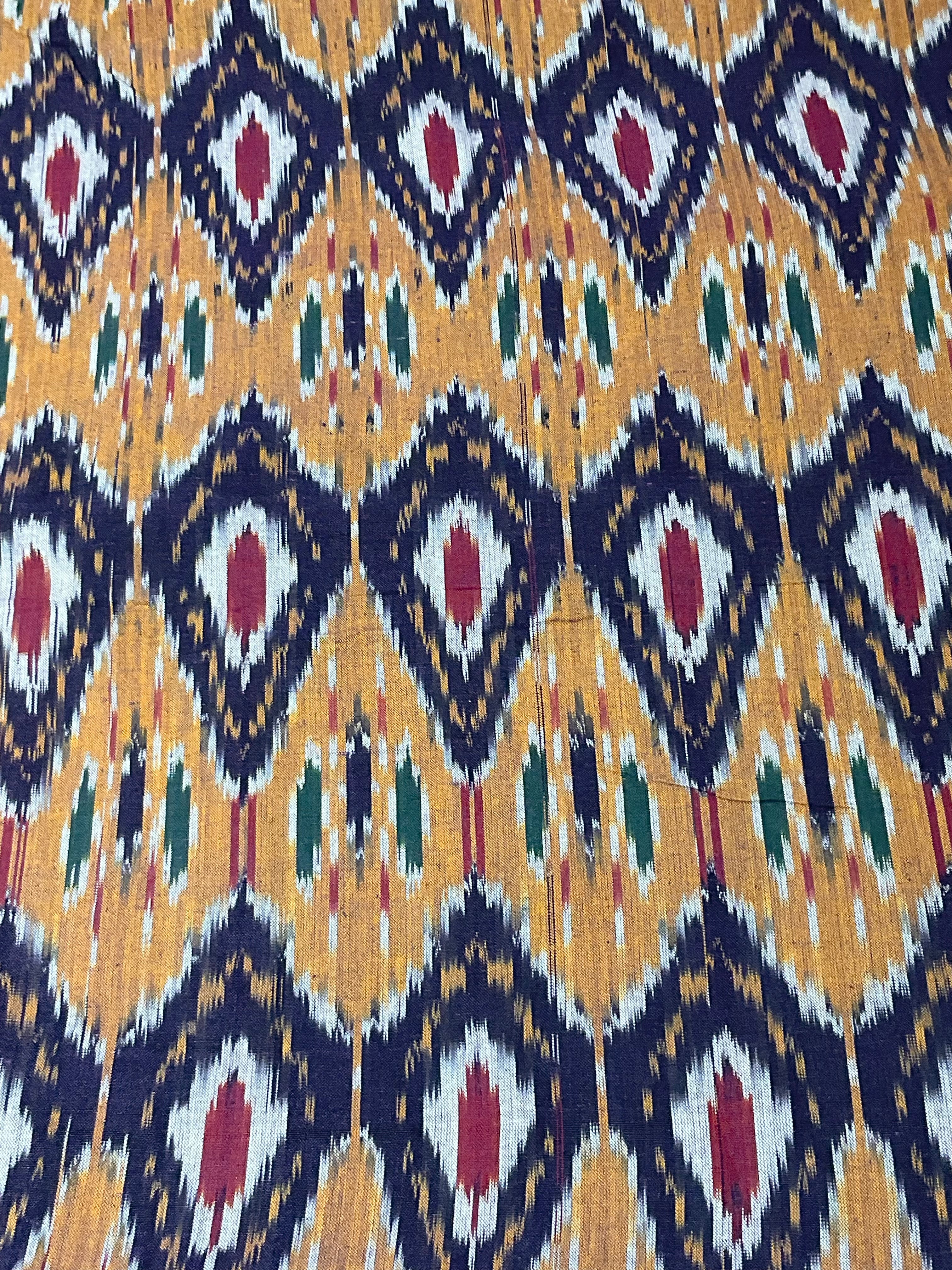 Multicolour Pochampally Ikkat Cotton Fabric – Violet Base (Per Metre)