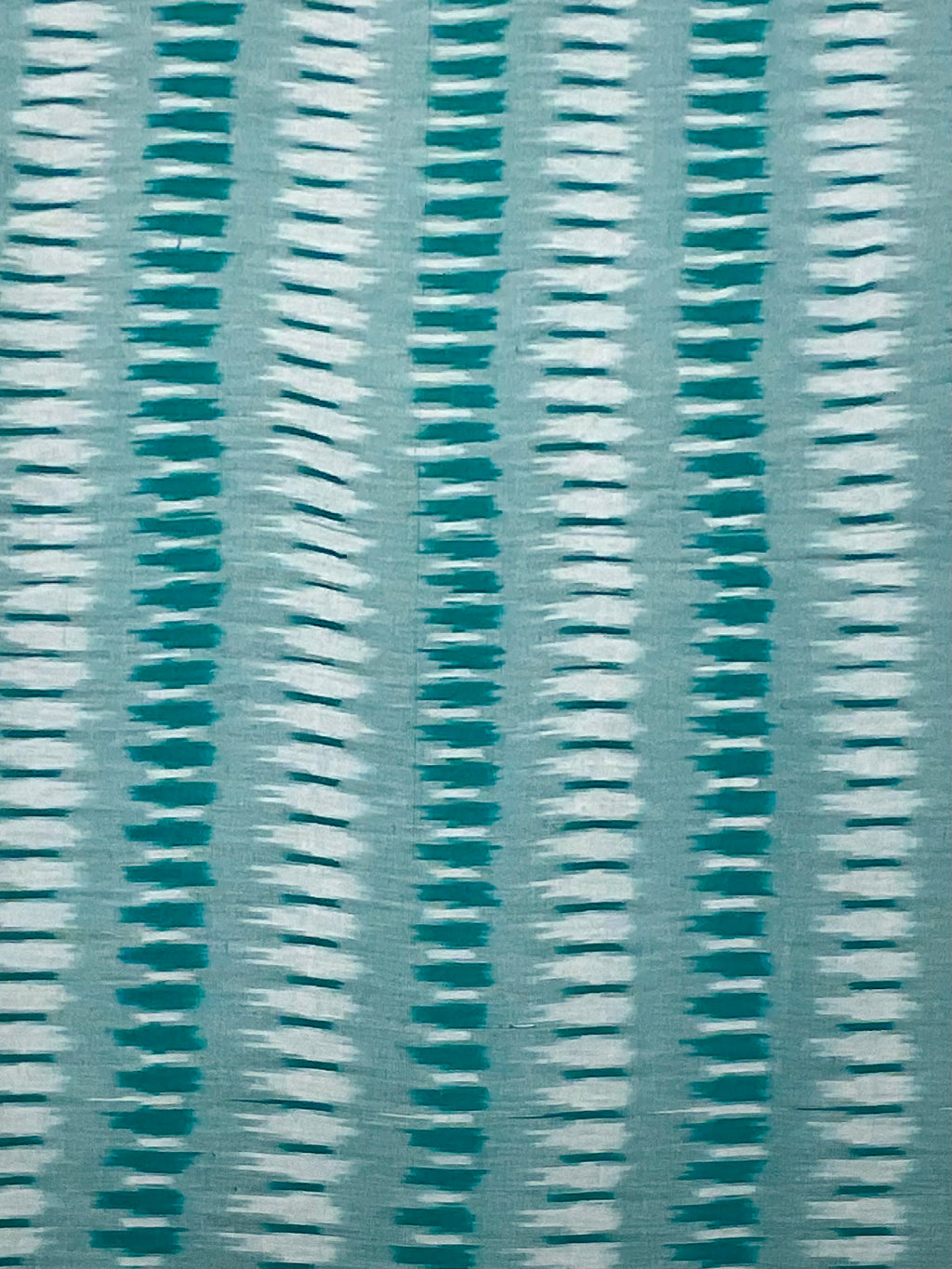 Sea Green & Blue Green Pochampally Ikkat Cotton Fabric – Diamond Design (Per Metre)
