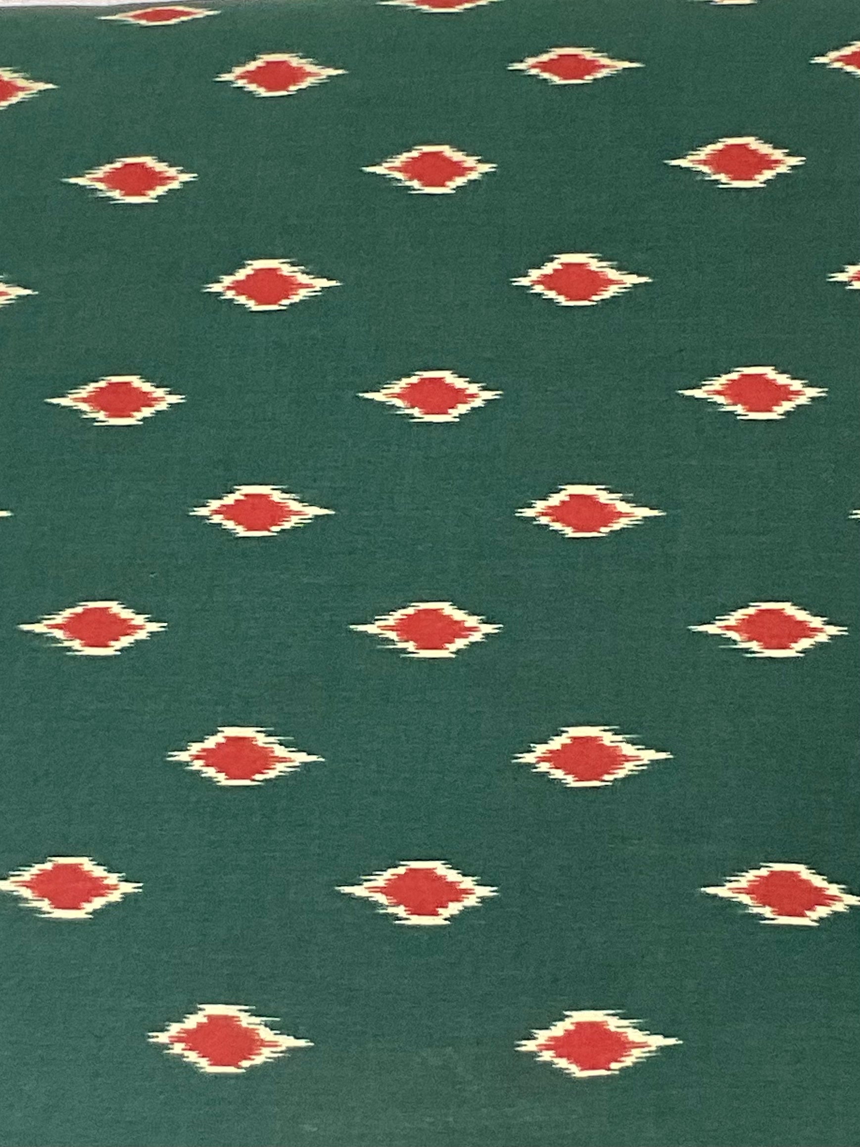 Green Pochampally Cotton Fabric