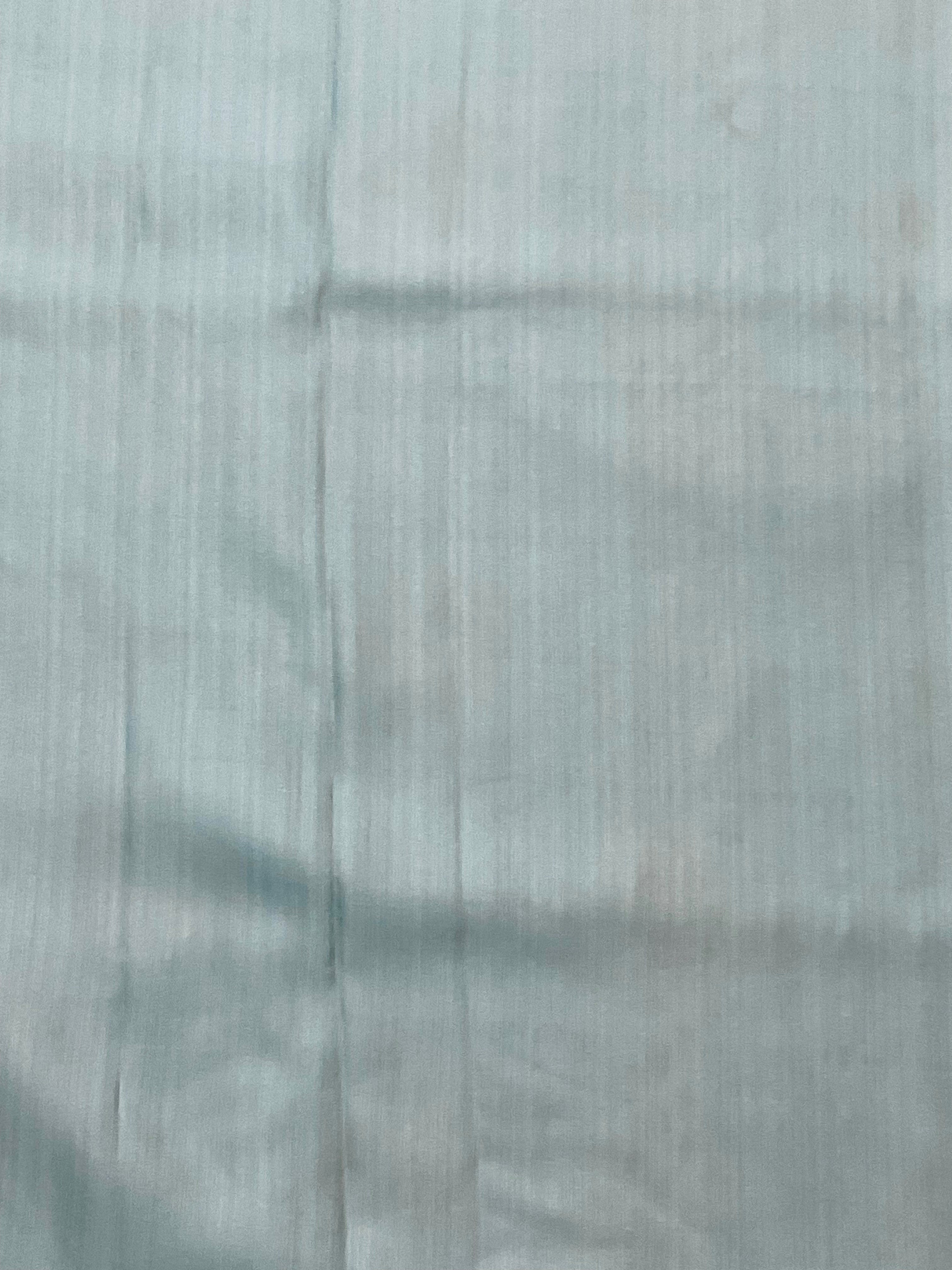 Sky Blue Printed Silk Saree with Floral Print and Computer Embroidery