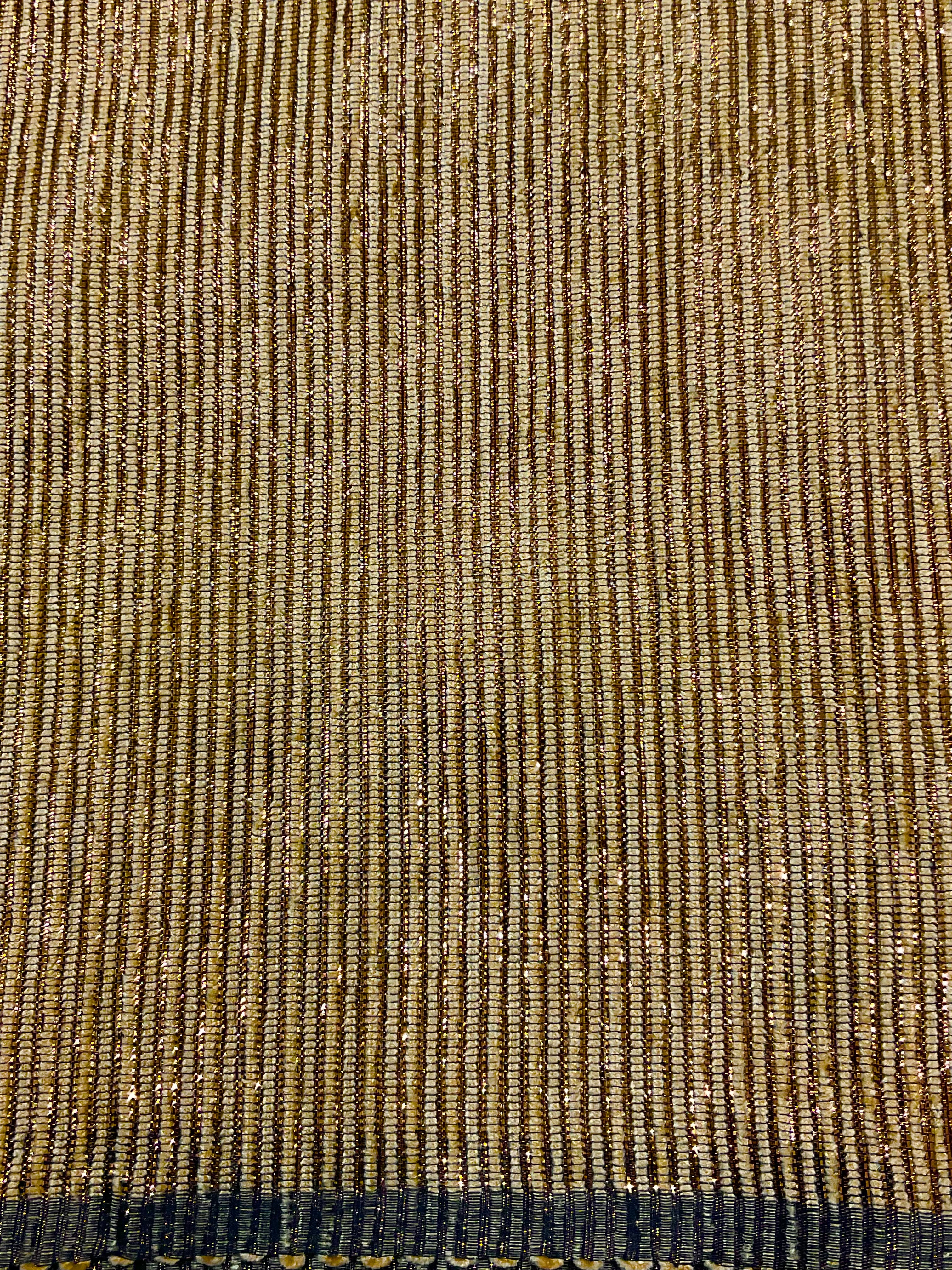 Off White & Gold Handloom Silk Fabric
