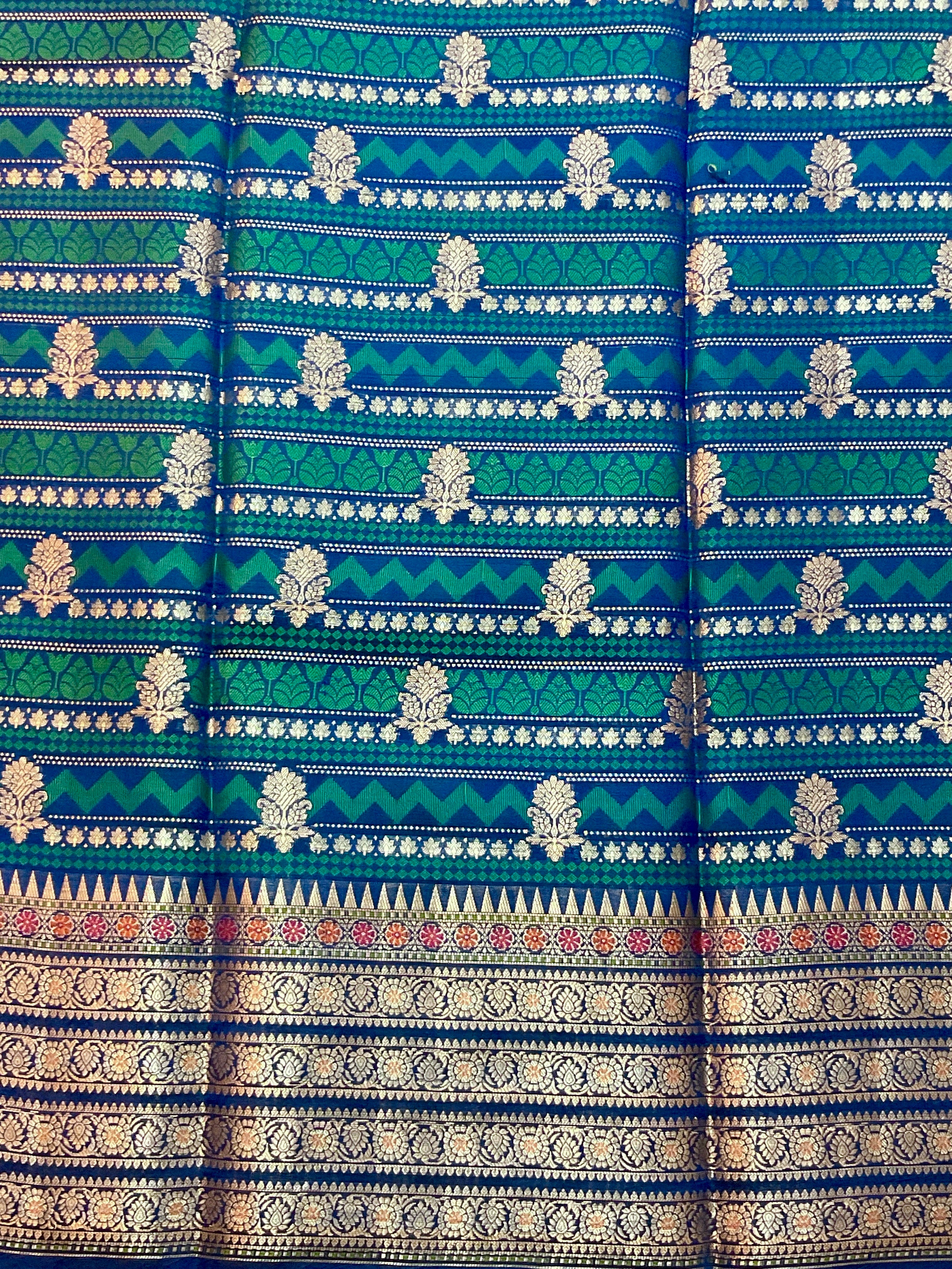 Royal Blue Pure Banarasi Silk Saree