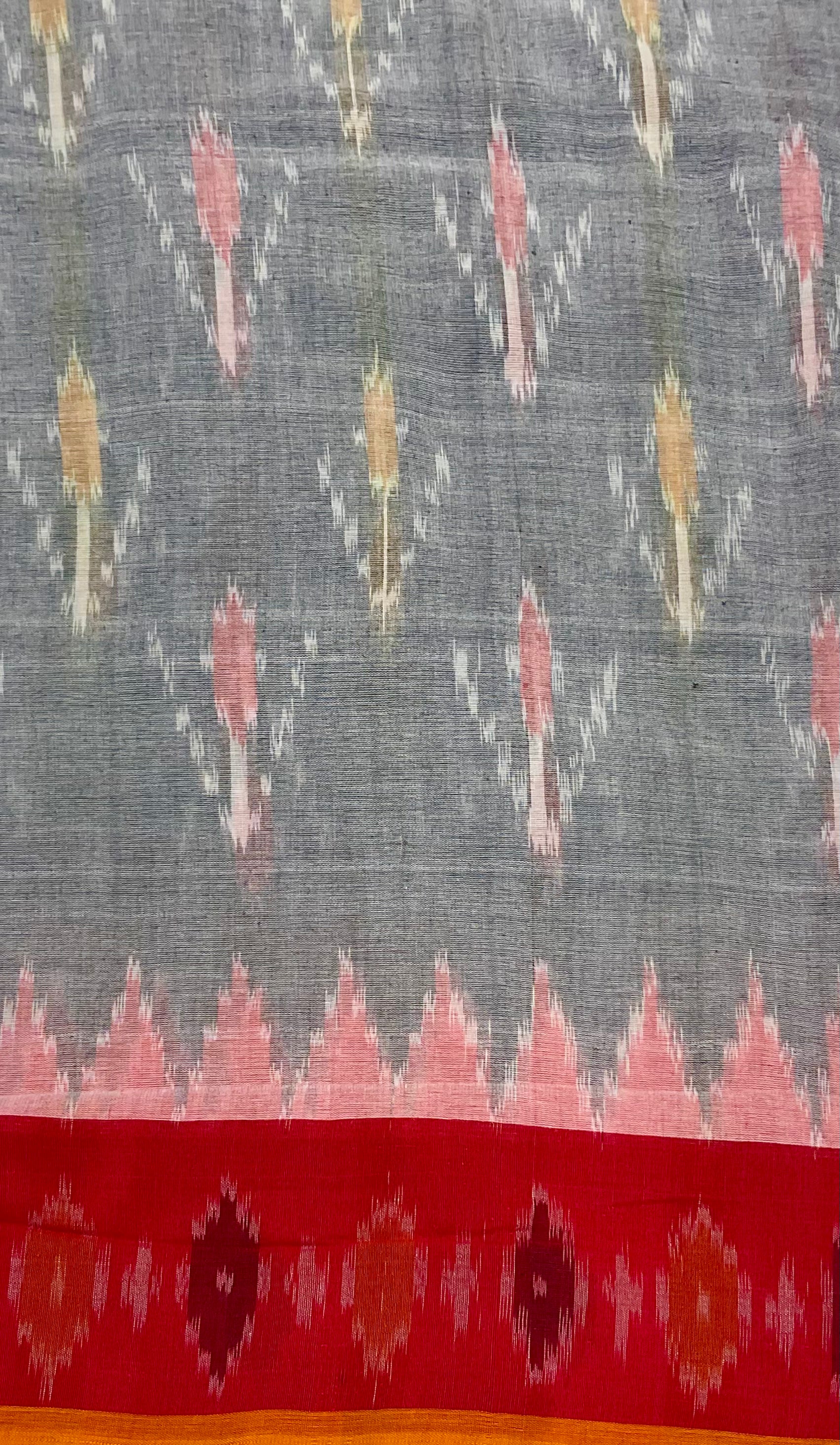 Grey Pochampally Cotton Saree