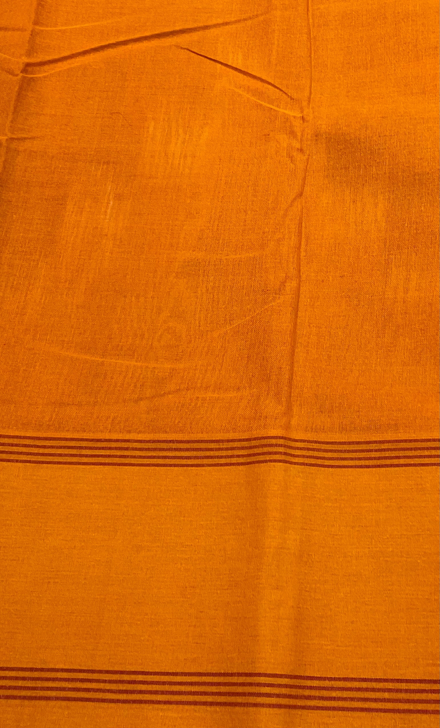 Red Pochampally Ikat Cotton Saree with Mustard Pallu