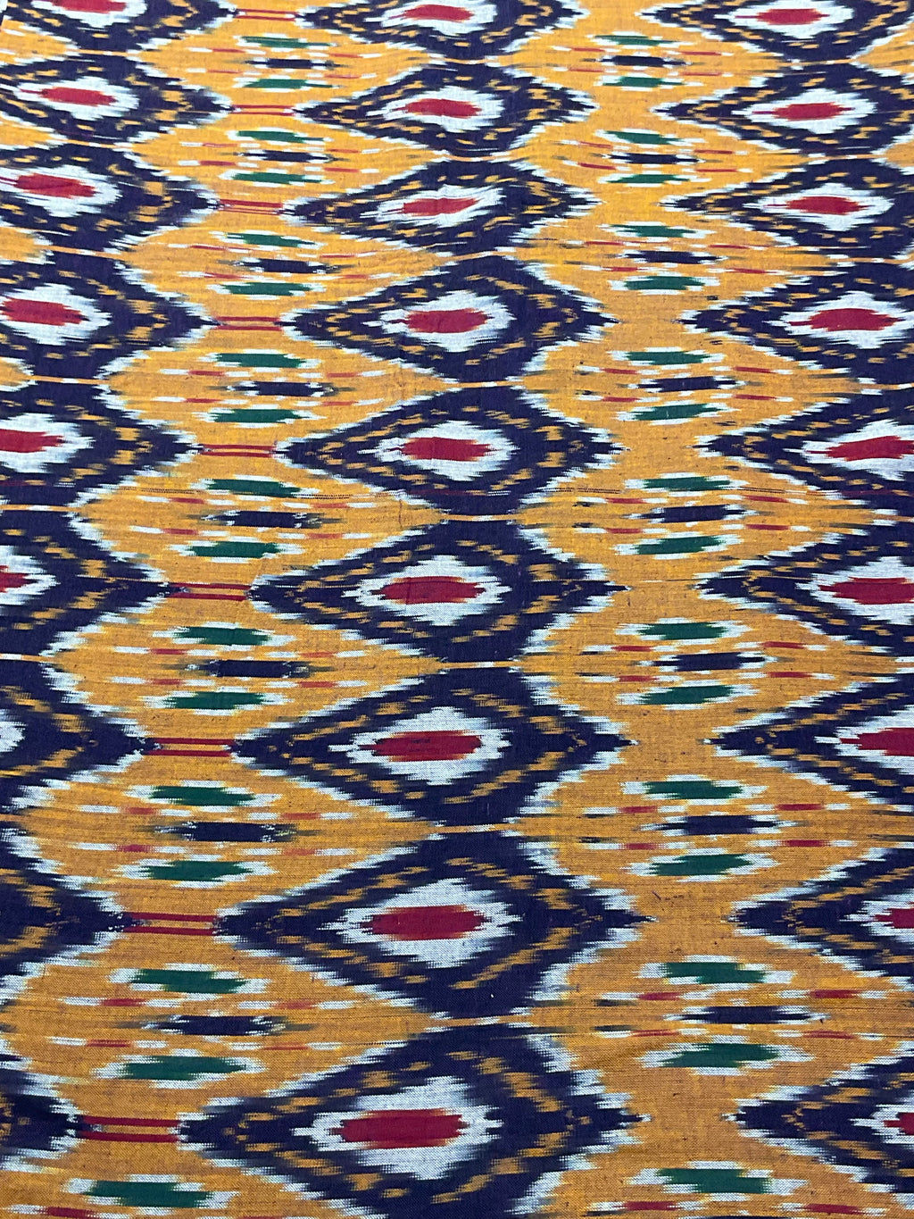 Multicolour Pochampally Ikkat Cotton Fabric – Violet Base (Per Metre)