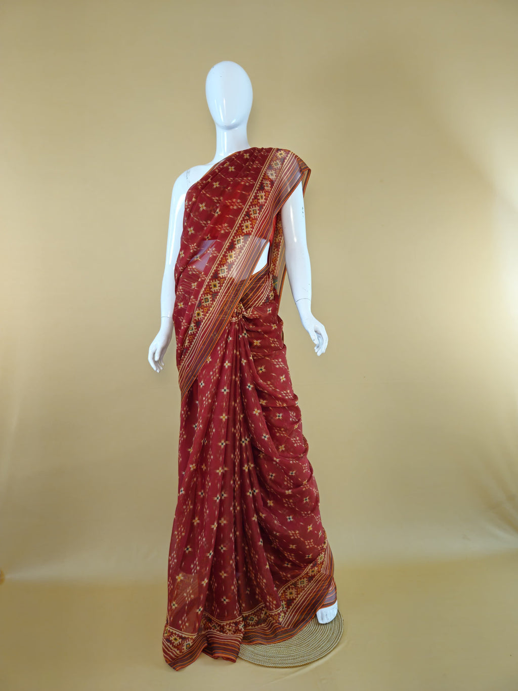 Exclusive Garden Vareli Nova Nara Chiffon Saree with Blouse Pink - Sri Manisha Sarees