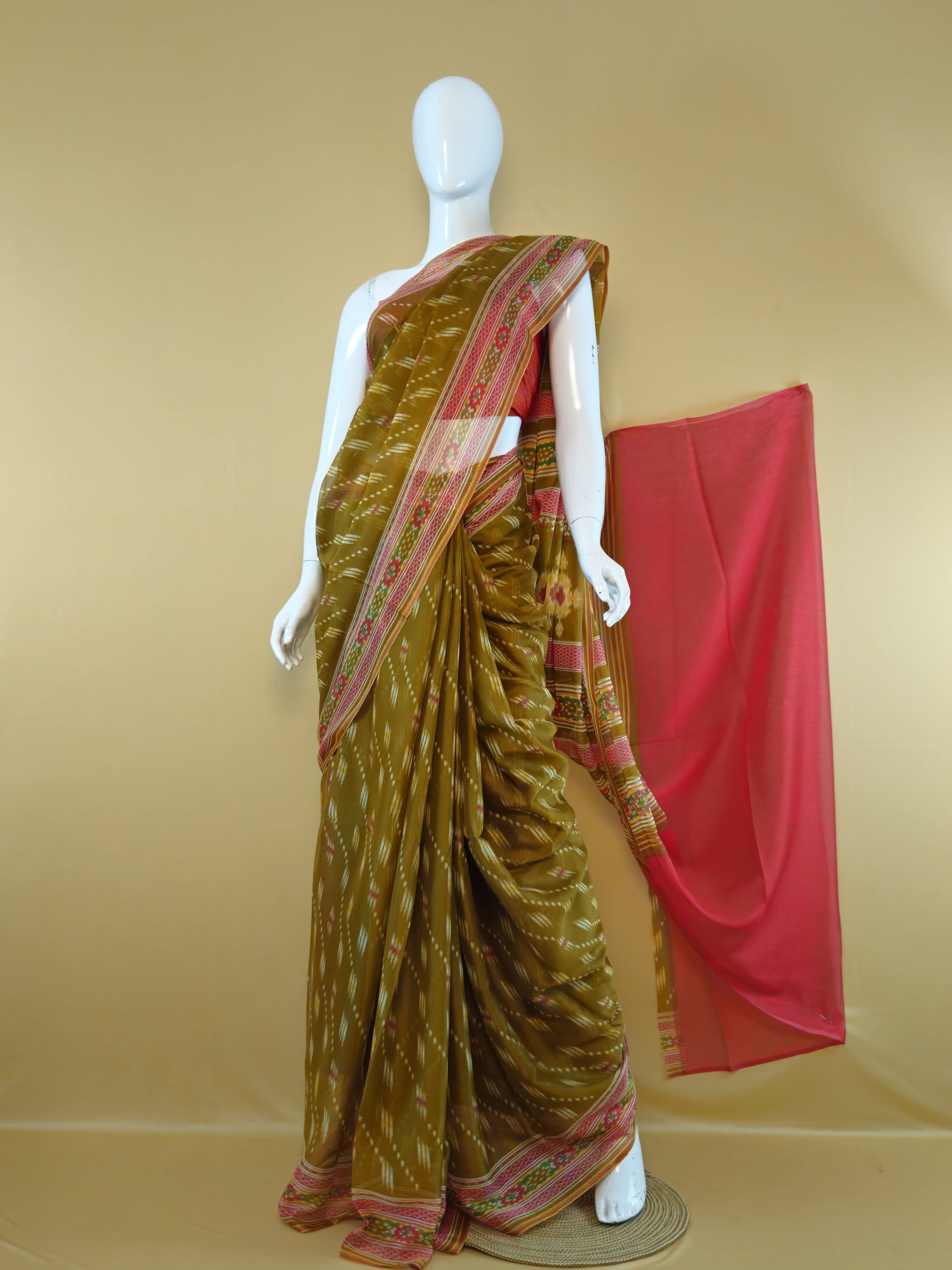 Garden Vareli Nova Nara Chiffon Saree with Blouse — Mustard
