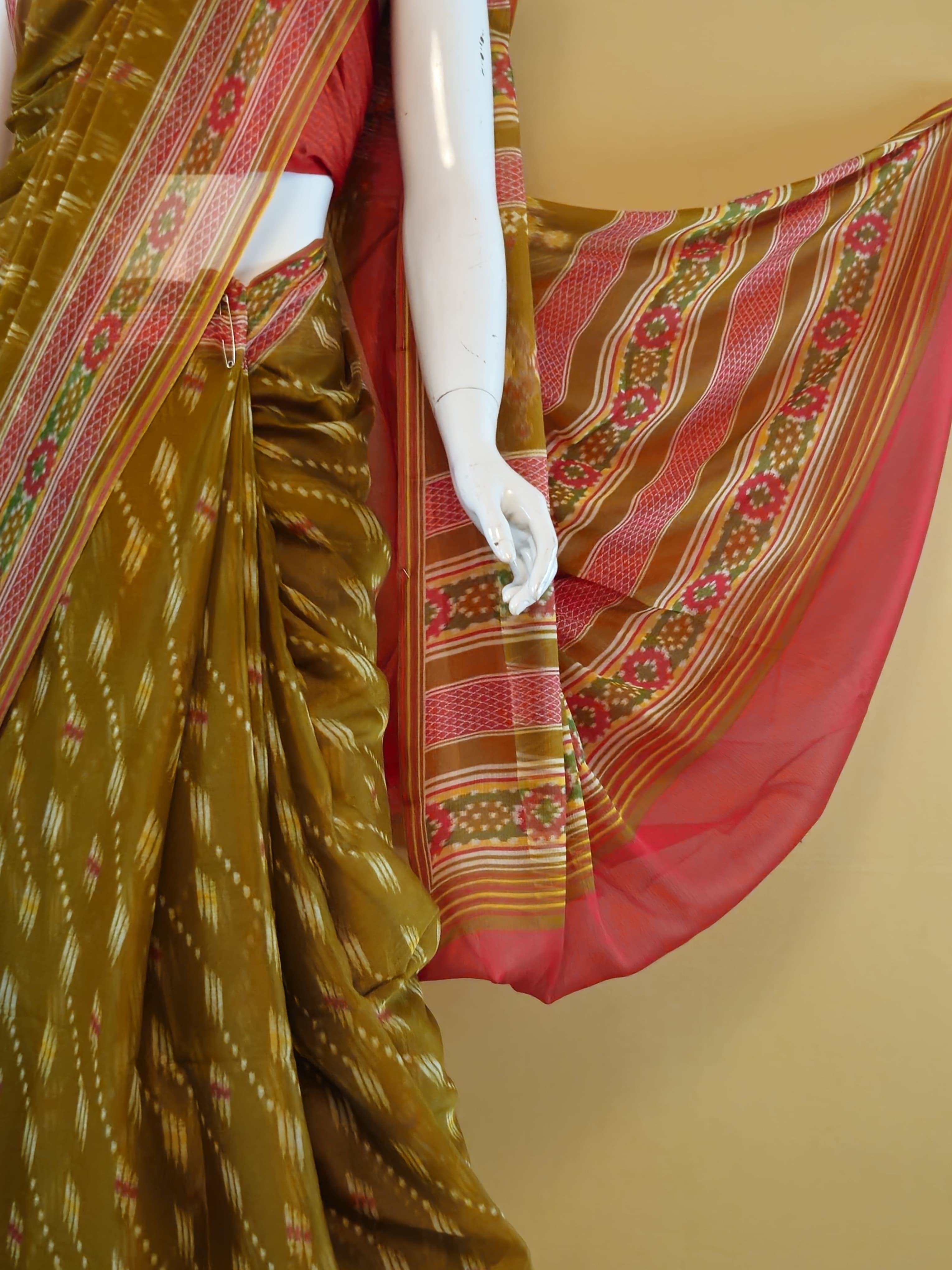 Garden Vareli Nova Nara Chiffon Saree with Blouse — Mustard