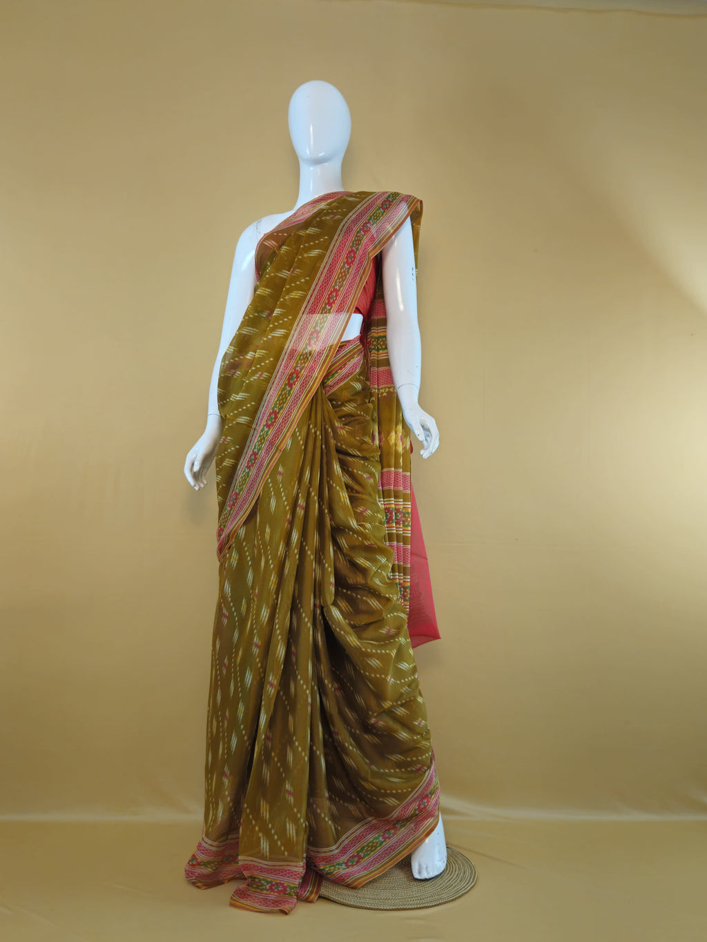 Garden Vareli Nova Nara Chiffon Saree with Blouse — Mustard