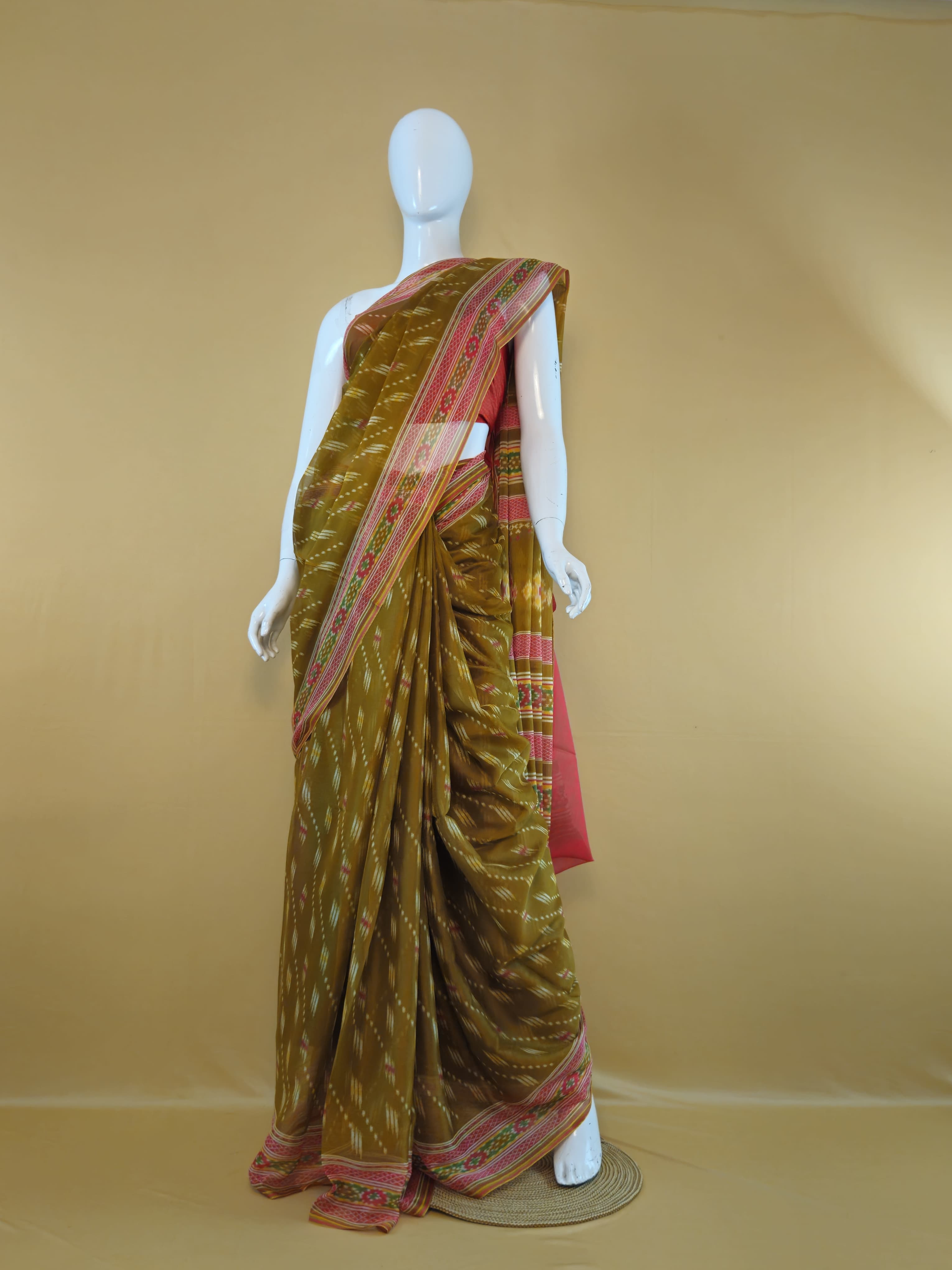 Garden Vareli Nova Nara Chiffon Saree with Blouse — Mustard