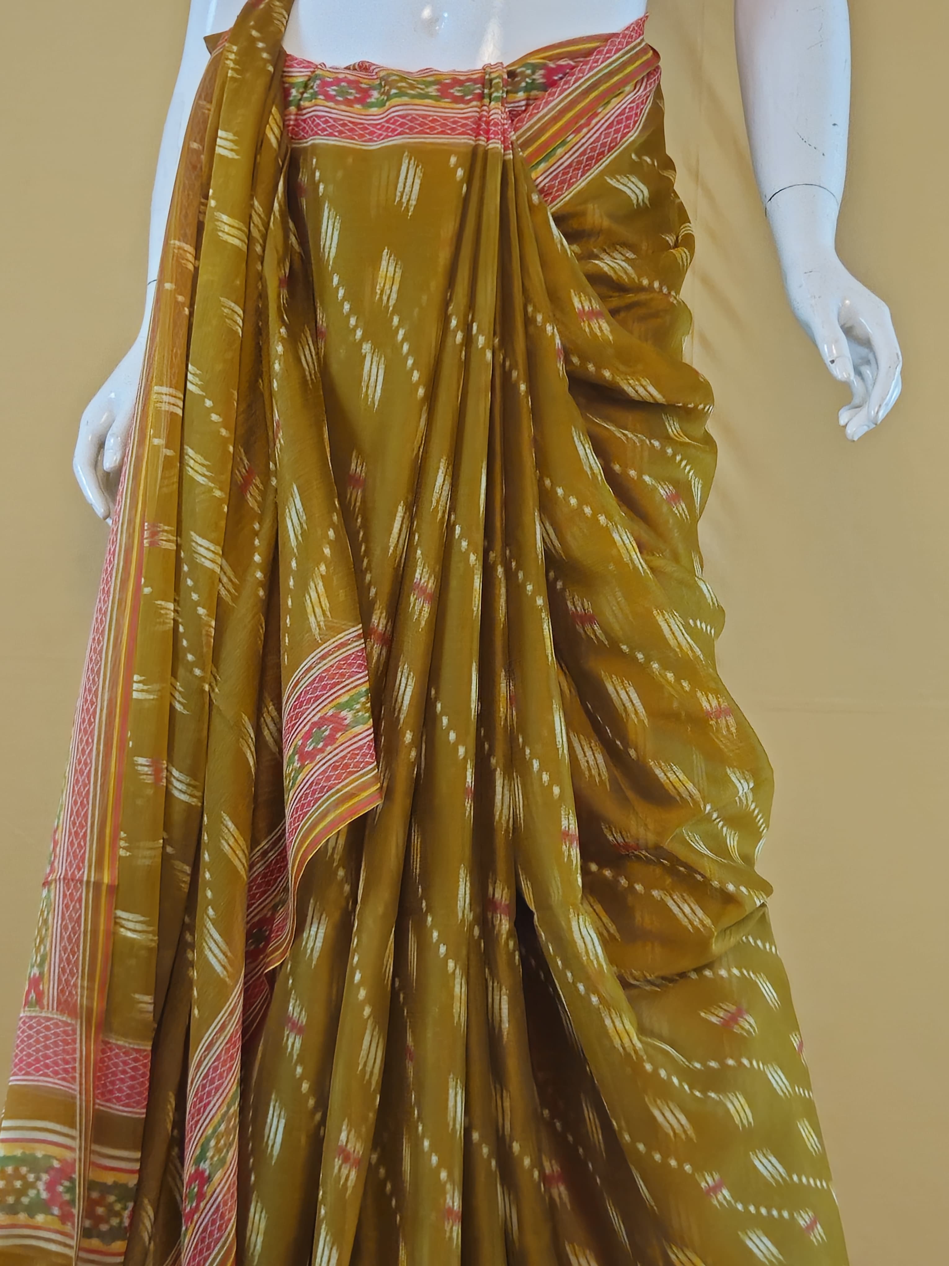 Garden Vareli Nova Nara Chiffon Saree with Blouse — Mustard