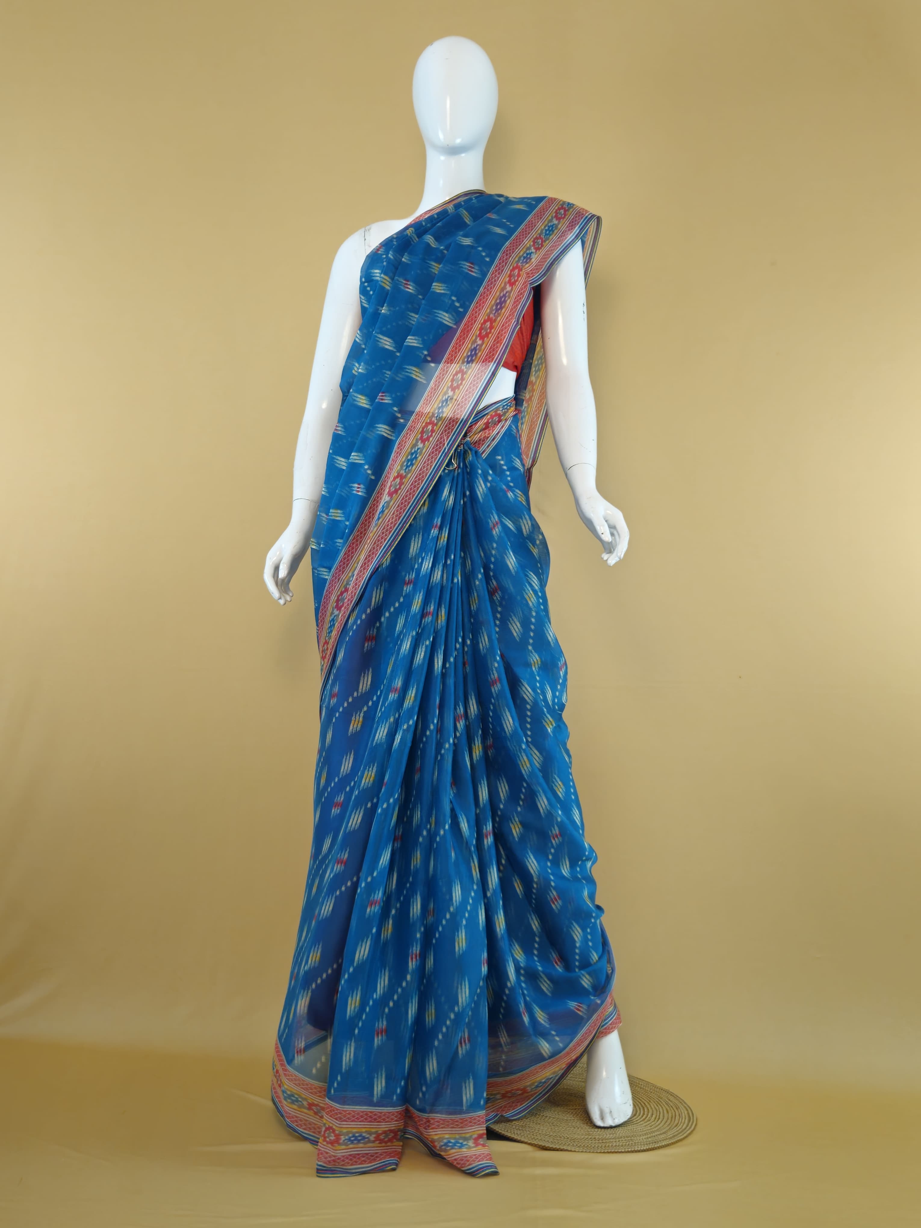 Garden Vareli Nova Nara Chiffon Saree with Blouse — Blue