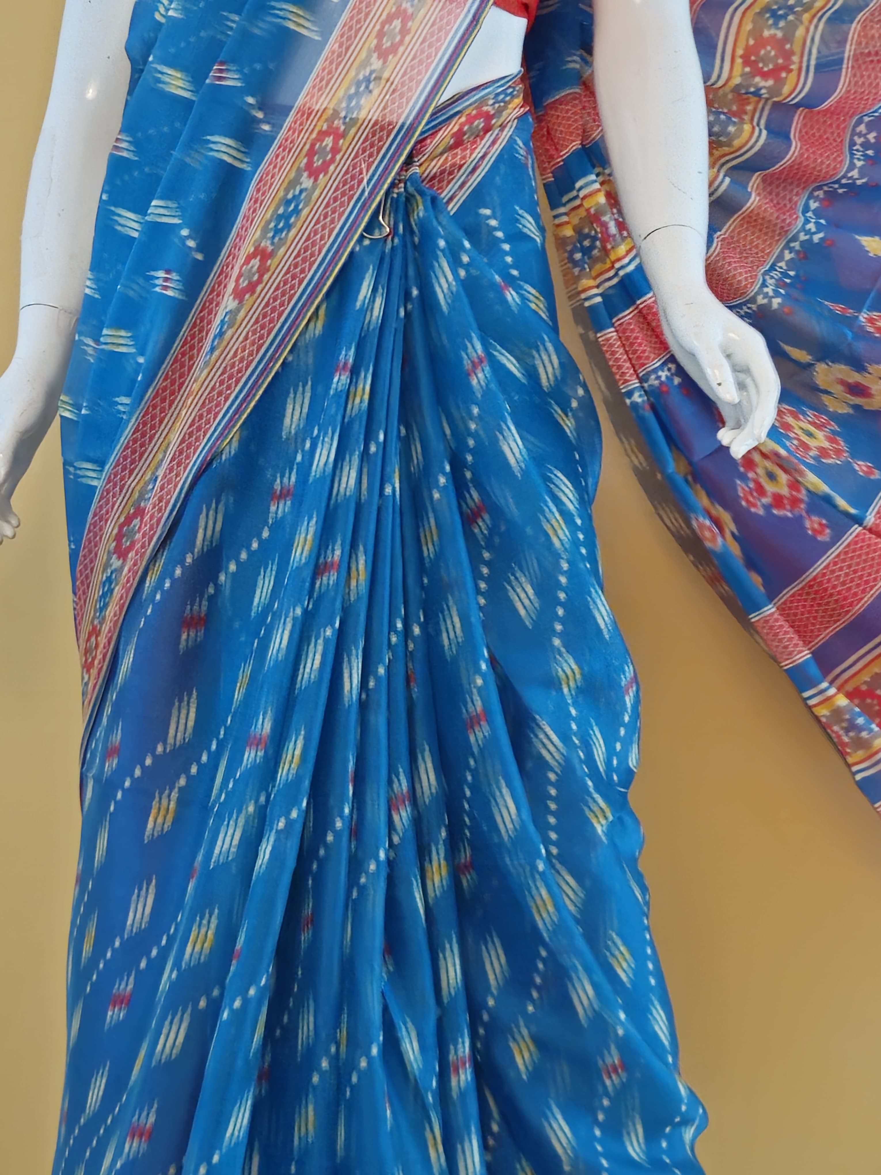 Garden Vareli Nova Nara Chiffon Saree with Blouse — Blue