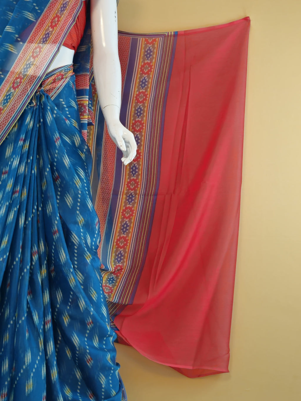 Garden Vareli Nova Nara Chiffon Saree with Blouse — Blue