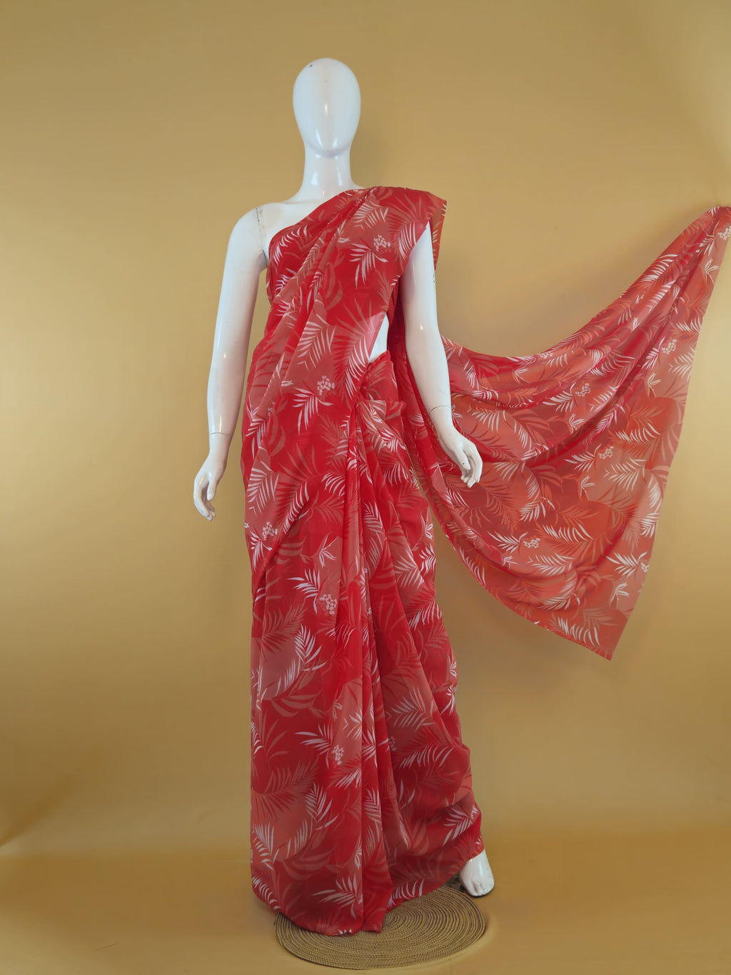 Garden Vareli Uno Tarangani Georgette Saree (Saree Only) — Pink