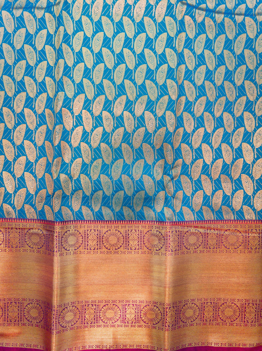 Sky Blue Kanchivaram Silk Saree