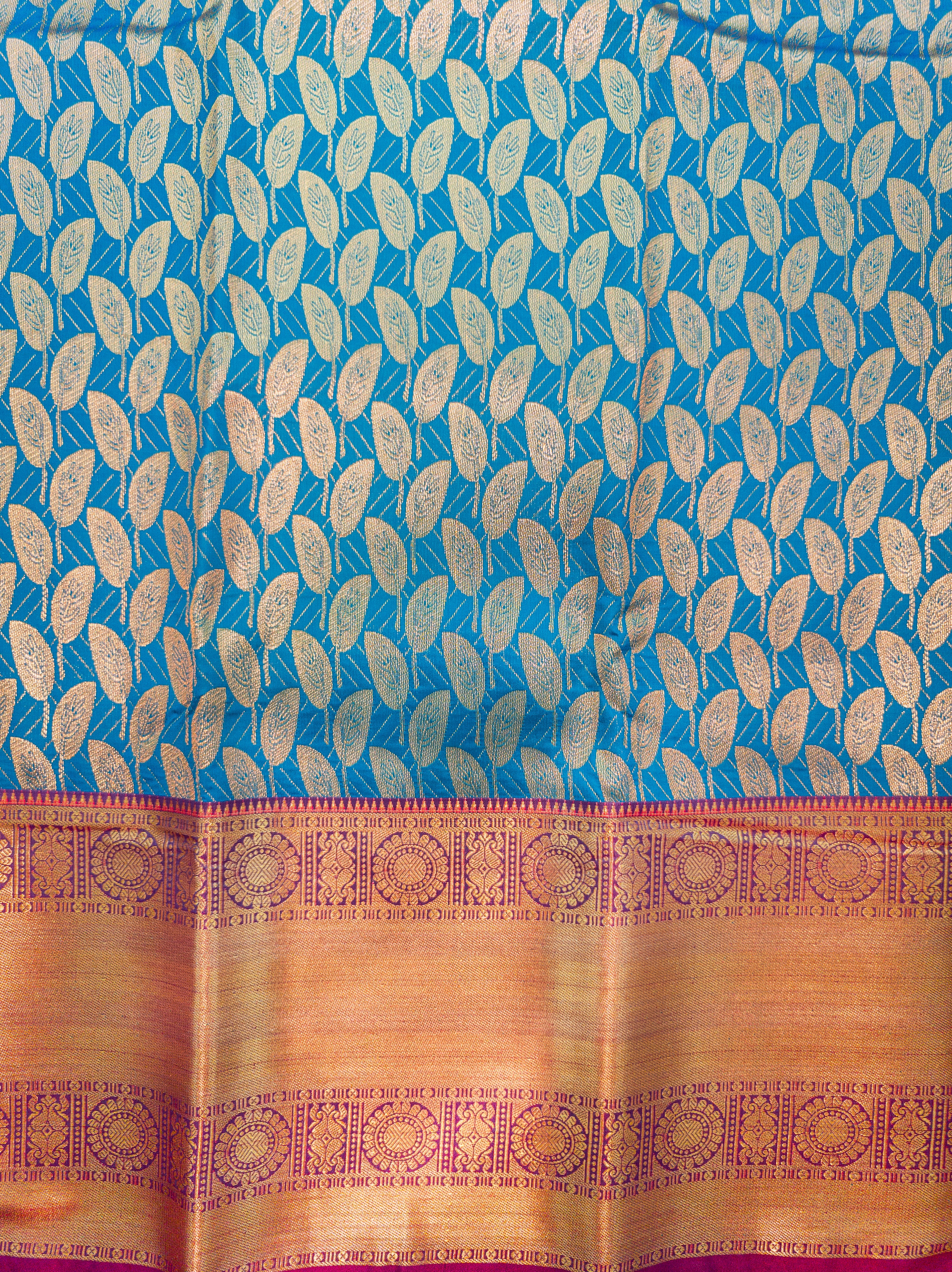 Sky Blue Kanchivaram Silk Saree