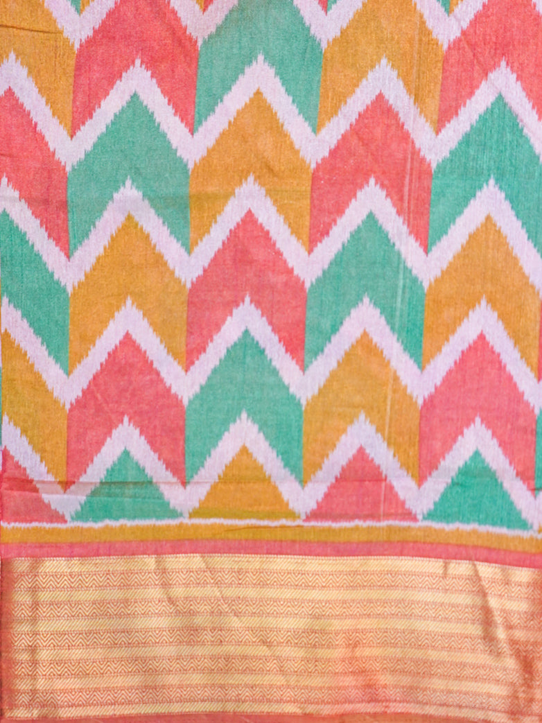 Multicolour Pochampally Cotton Saree
