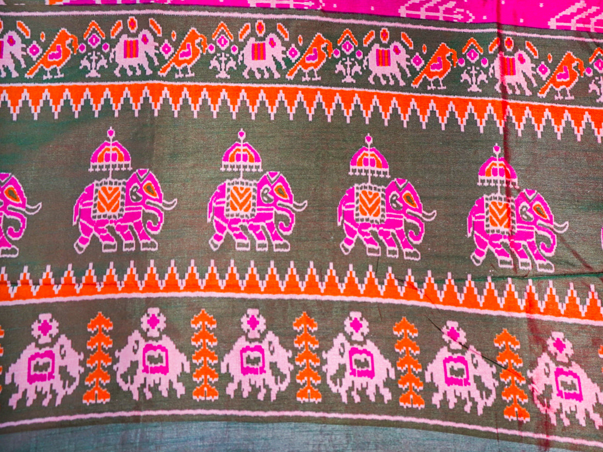 Pink Pochampally Cotton Silk Saree