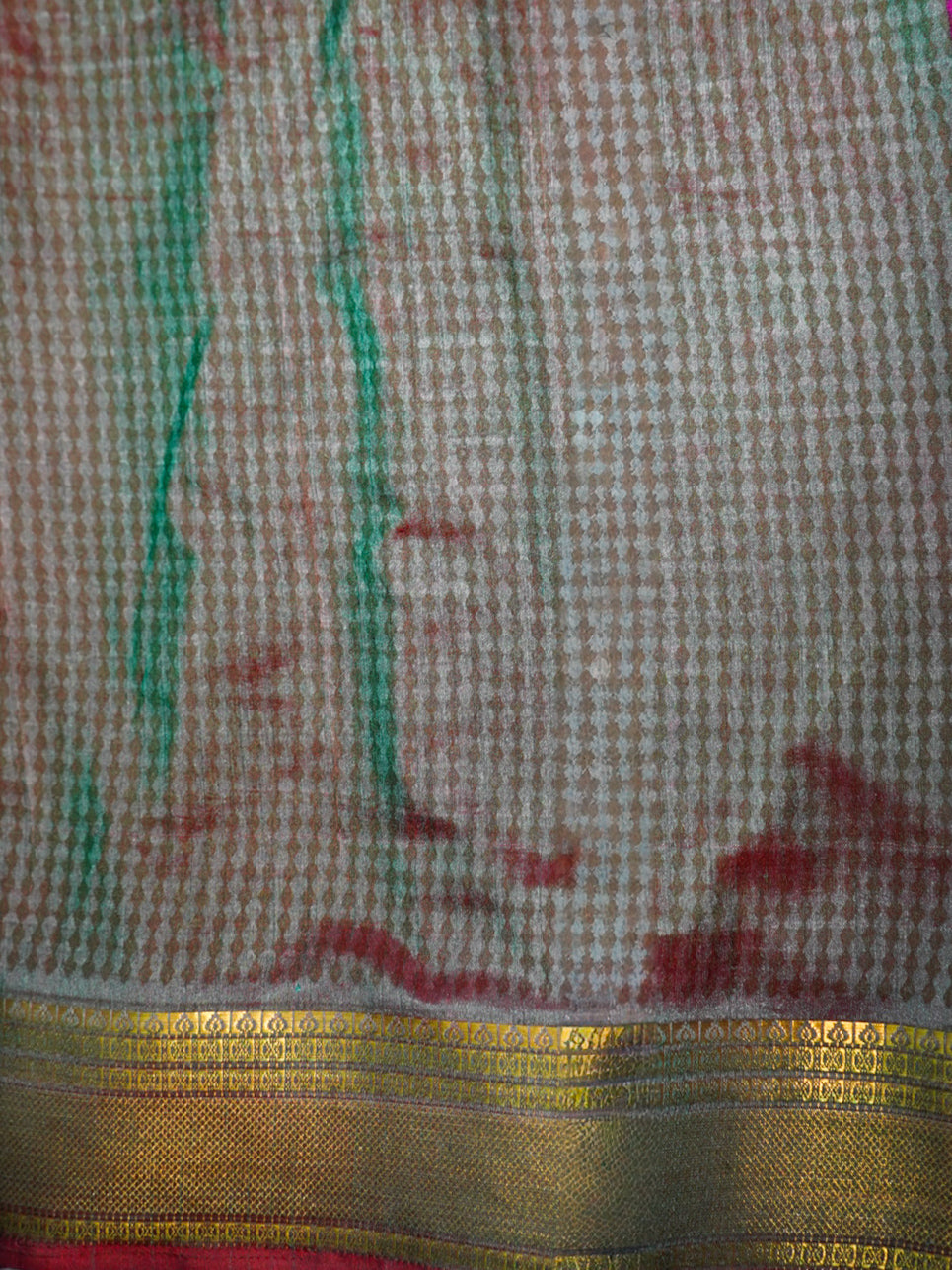 Pink Pochampally Cotton Silk Saree