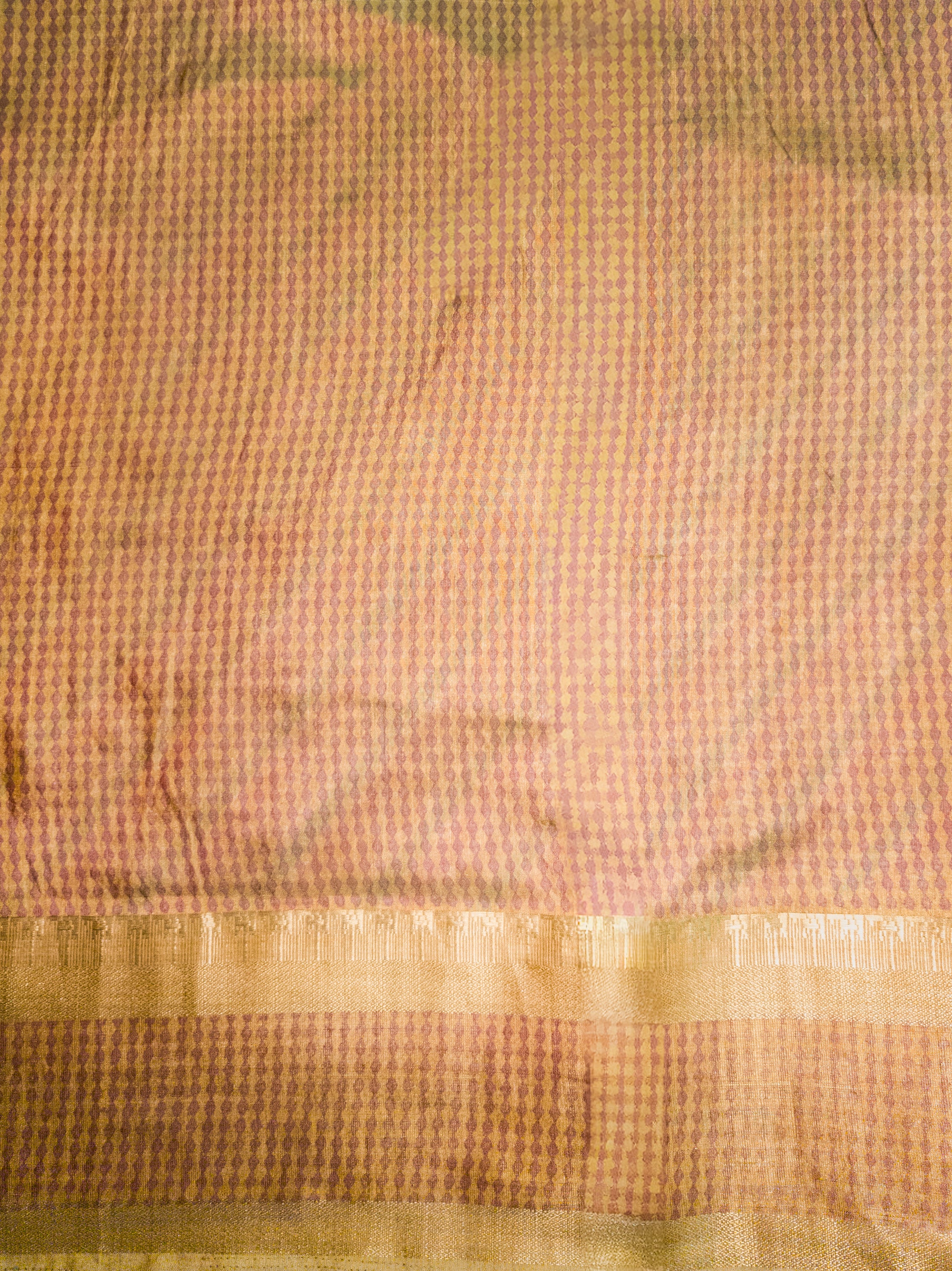 Yellow Pochampally Cotton Silk Saree