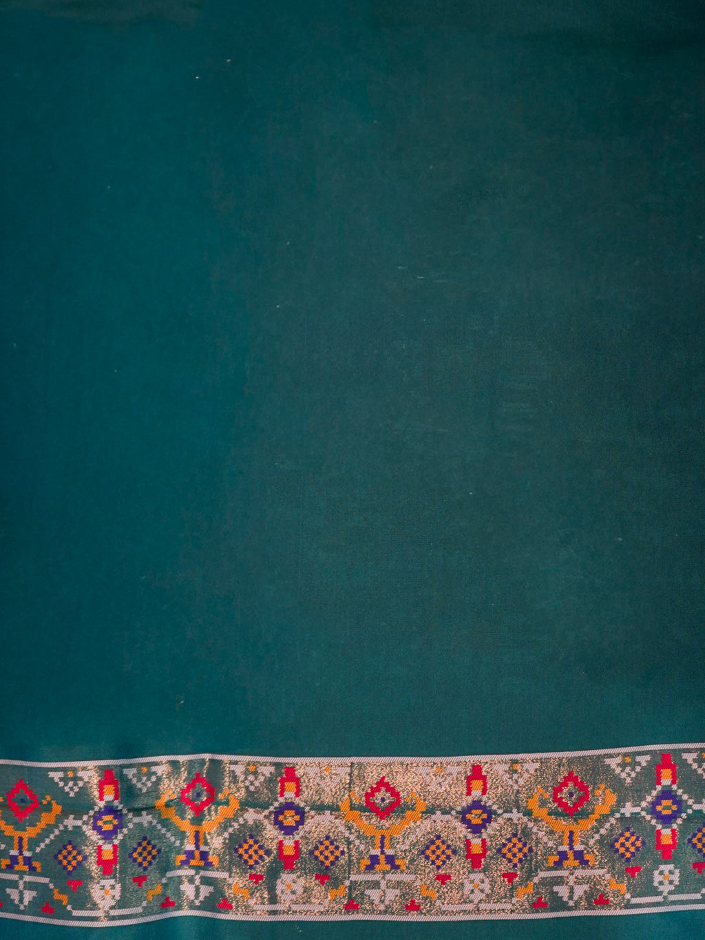 Navy Blue Pochampally Ikkat Saree