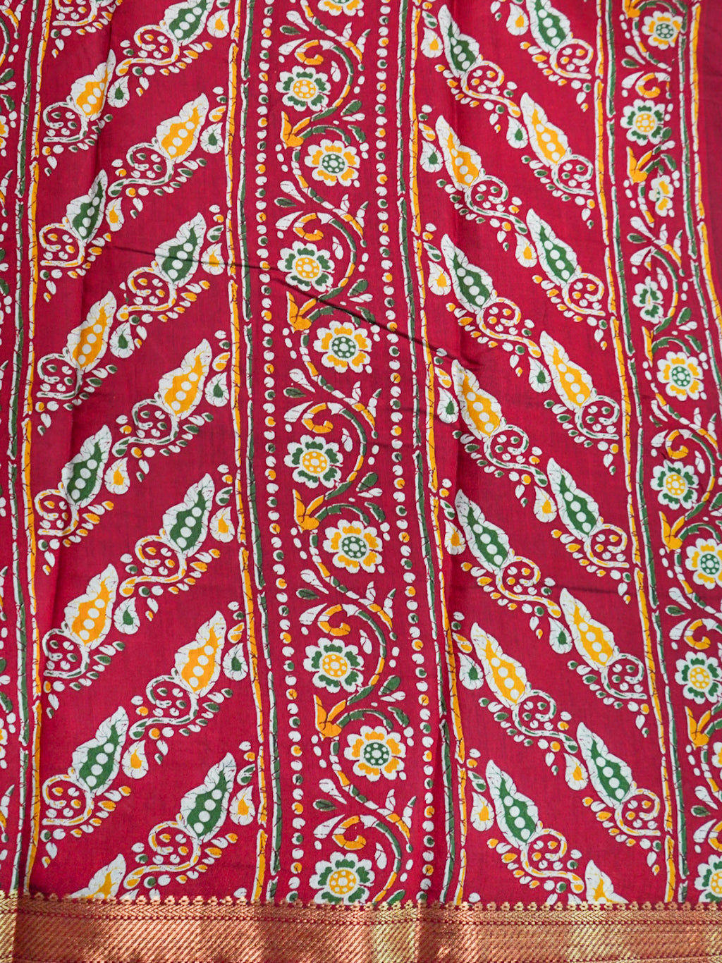 Deep Green Pochampally Patola Saree