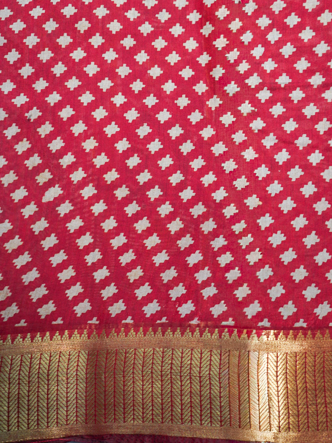 Off White Pochampally Patola Saree