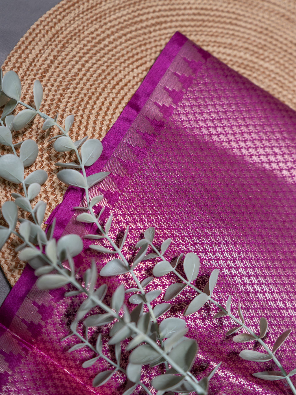 Emerald green pochampally weaving silk saree with designer pallu and blouse